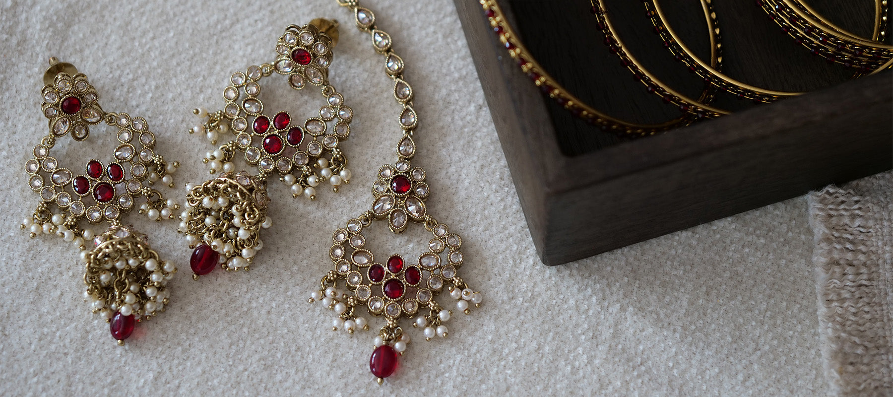 Earrings and Tikka Combinations