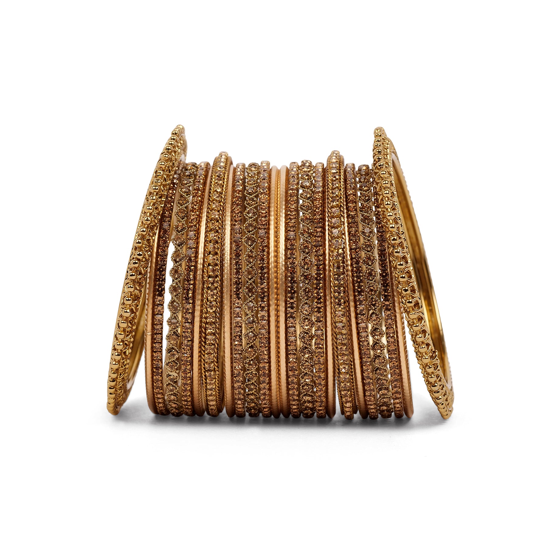 Rich Antique Gold Bangle Set