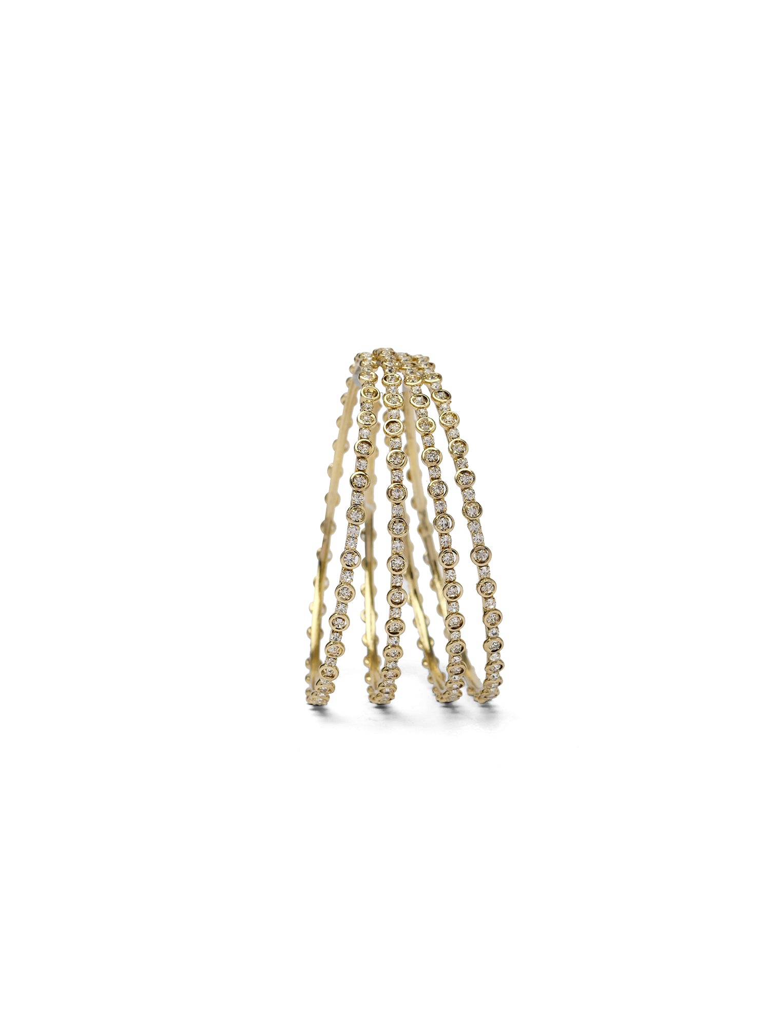 Aafreen Diamante Bangles in White