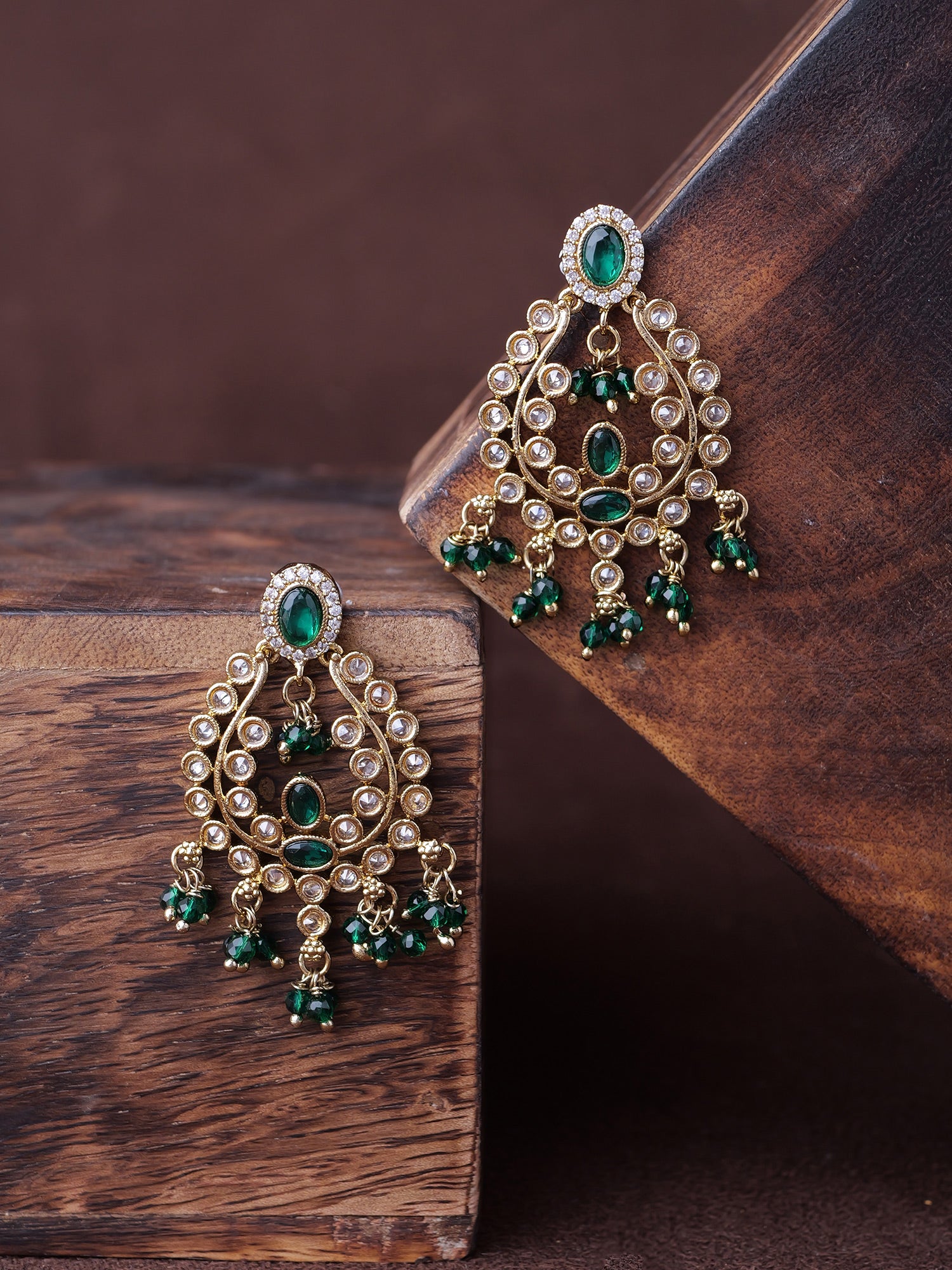 Adira Small Earrings in Green