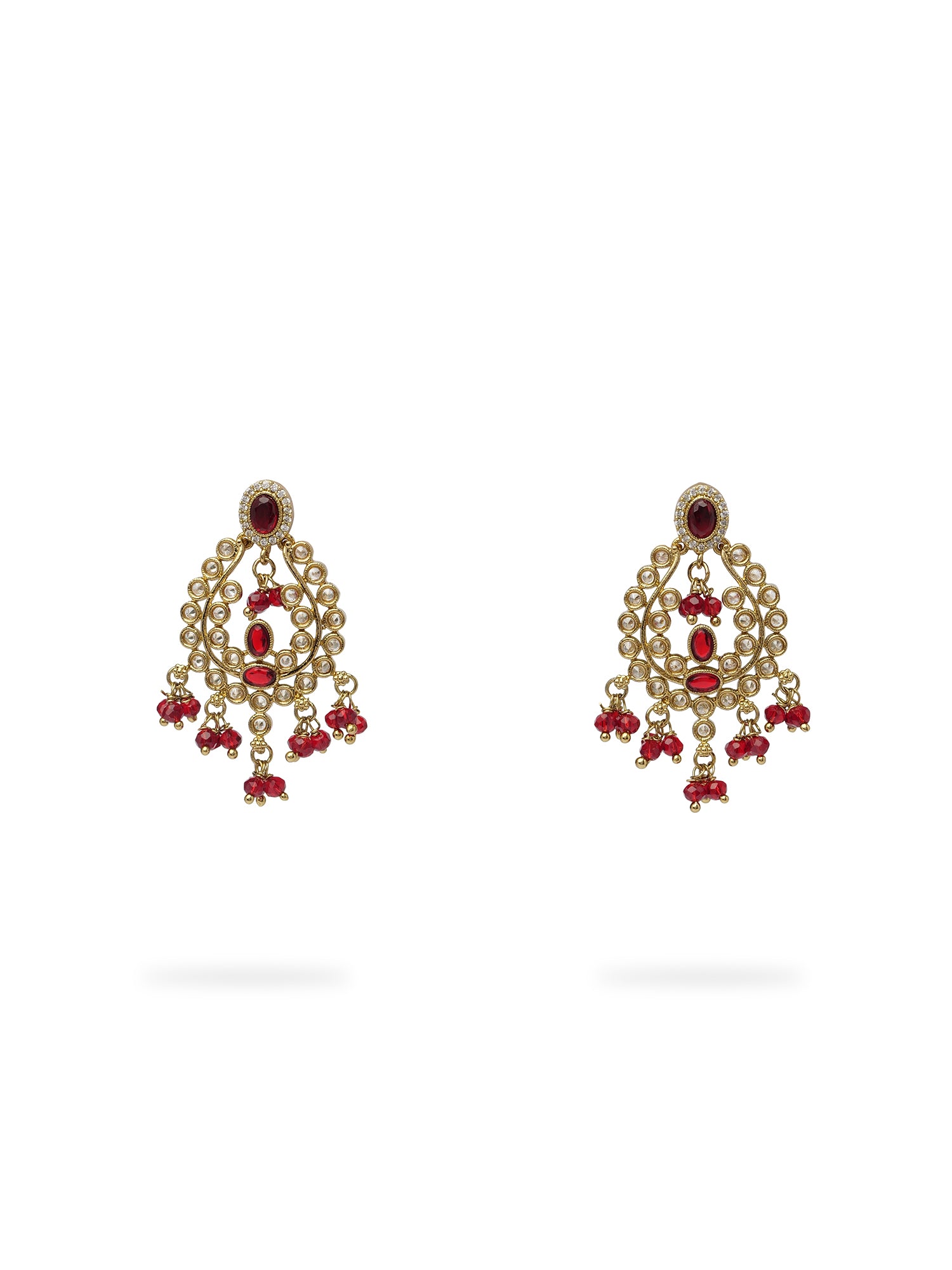 Adira Small Earrings in Maroon