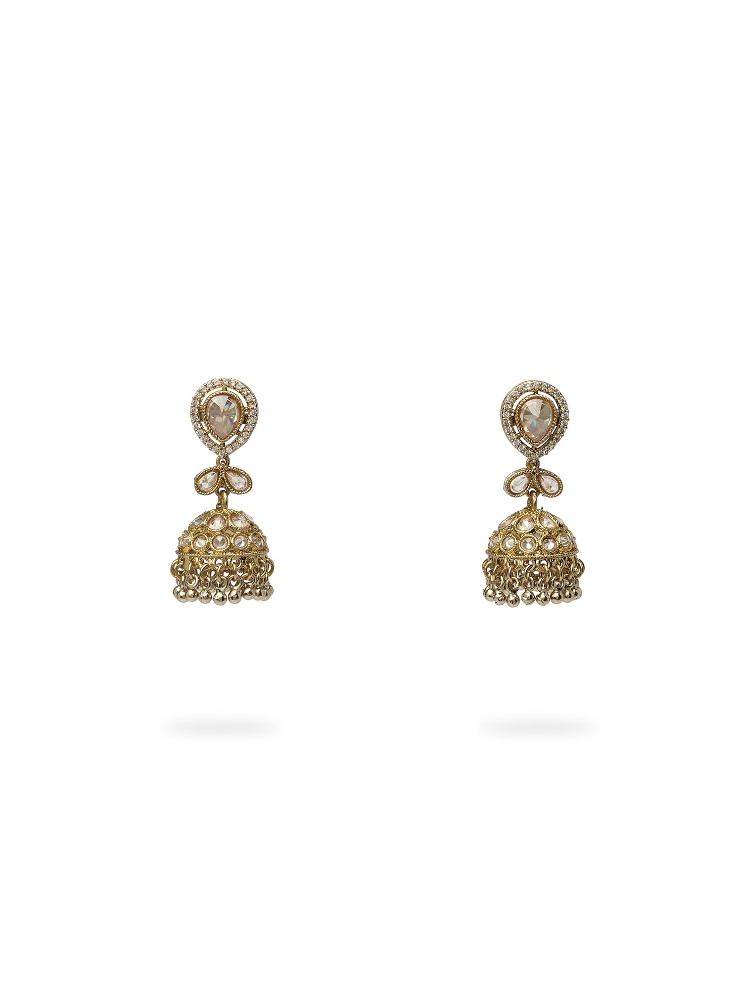 Aditi Jhumka Earrings in Antique Gold
