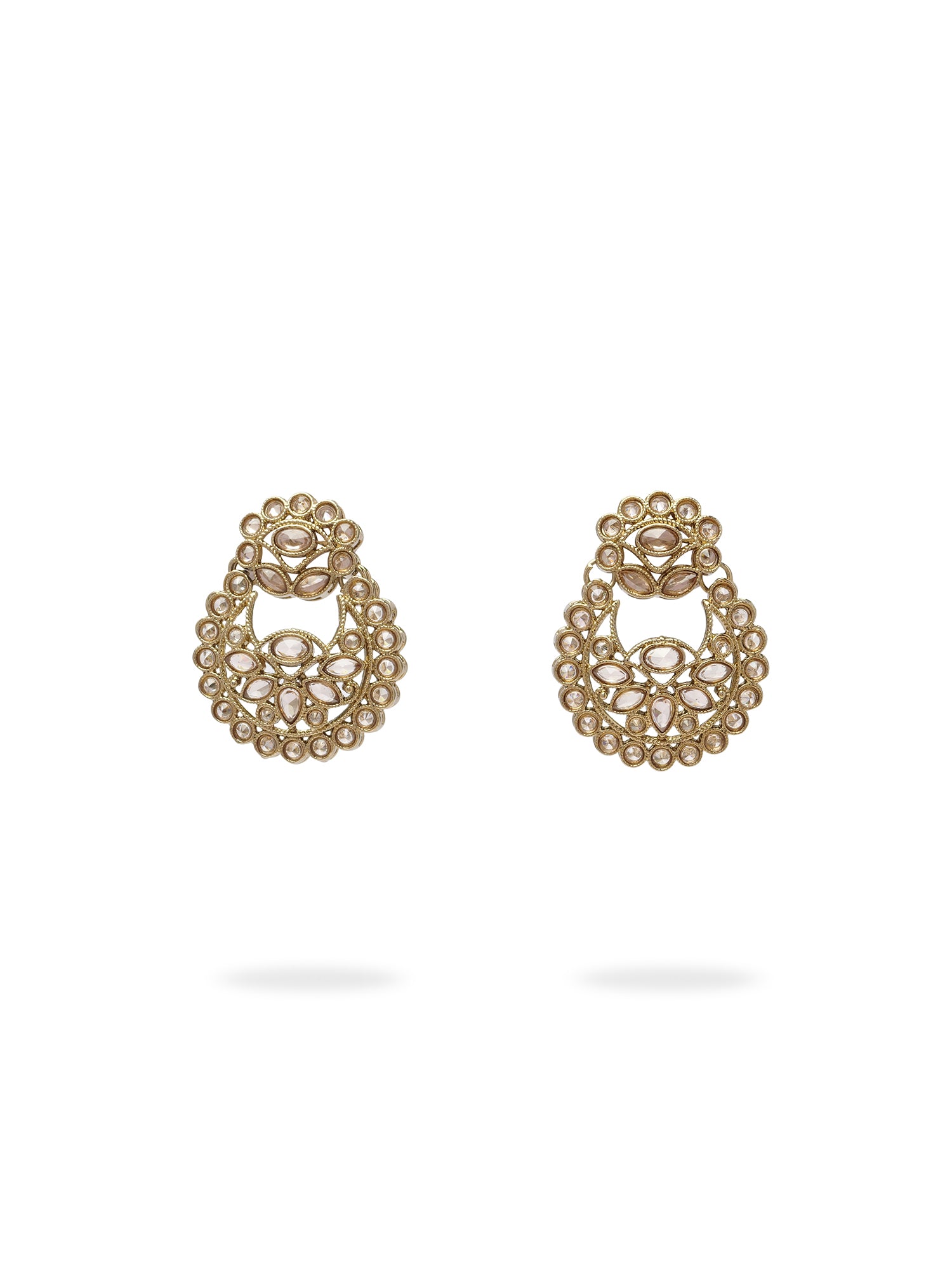 Aditi Simple Necklace Set in Antique Gold