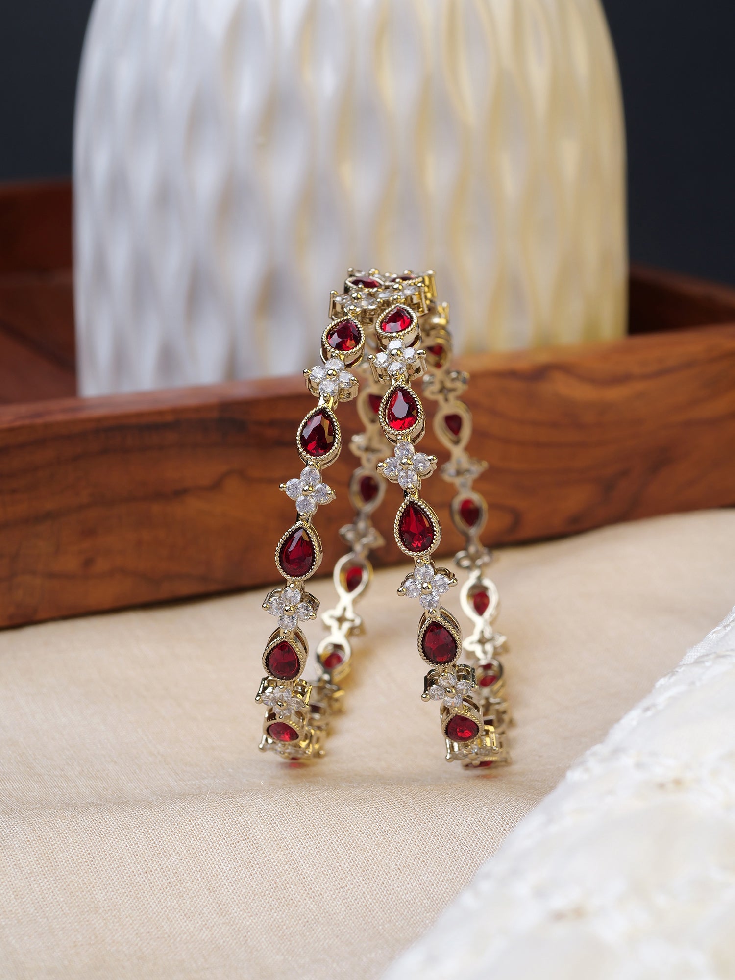 Aisha Kada Bangles in Maroon