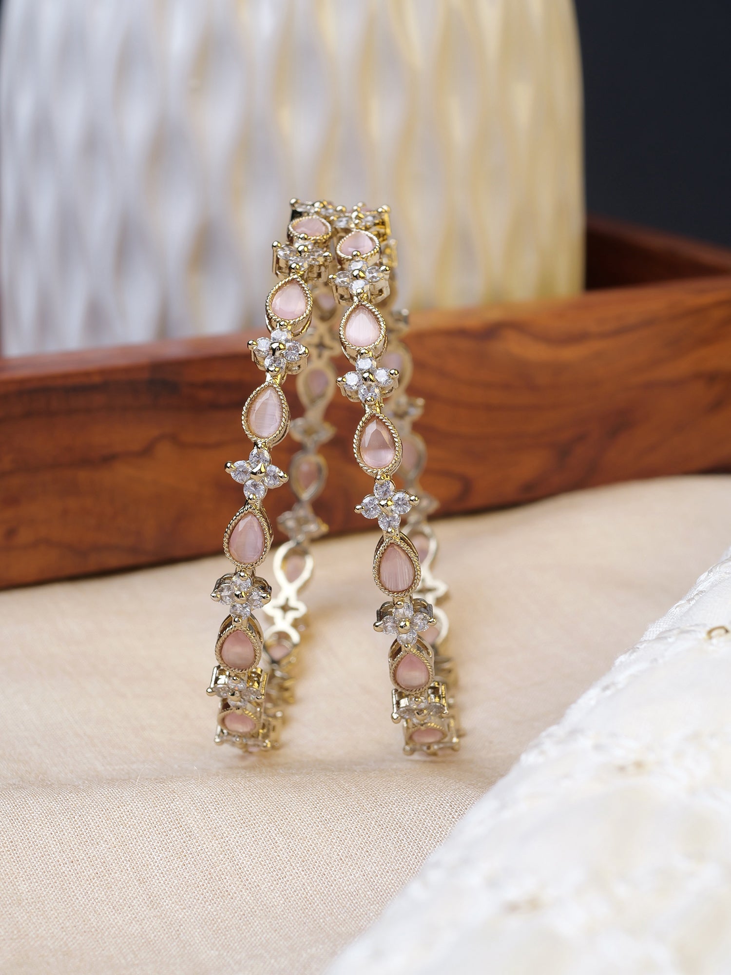 Aisha Kada Bangles in Pink