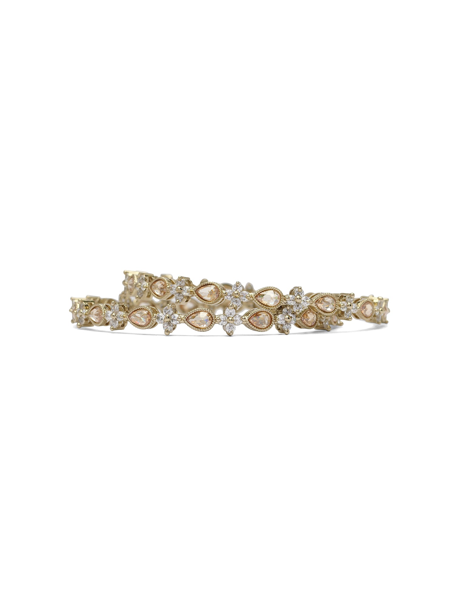 Aisha Kada Bangles in Champagne
