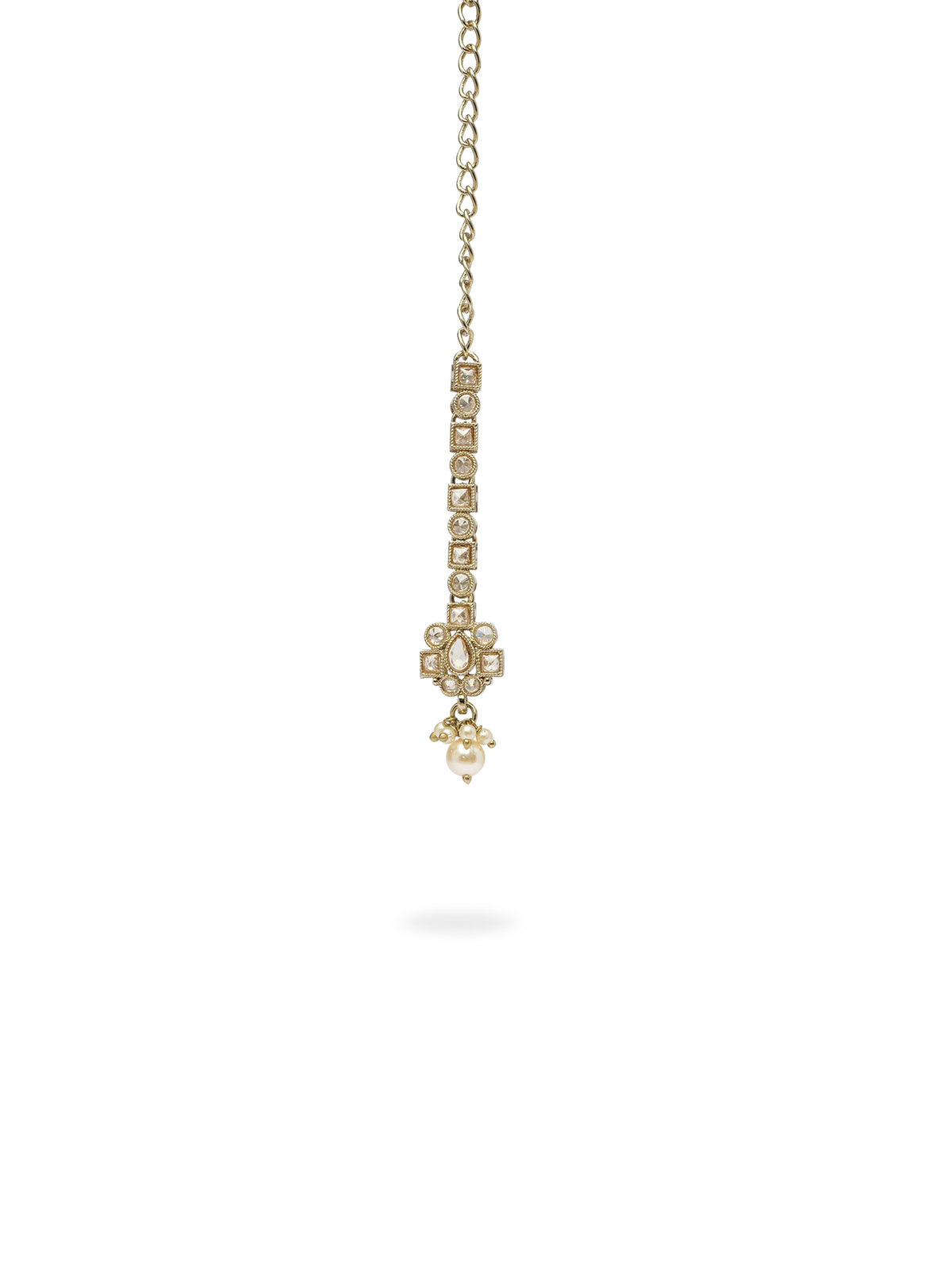 Aksara Pearl Necklace Set in Champagne
