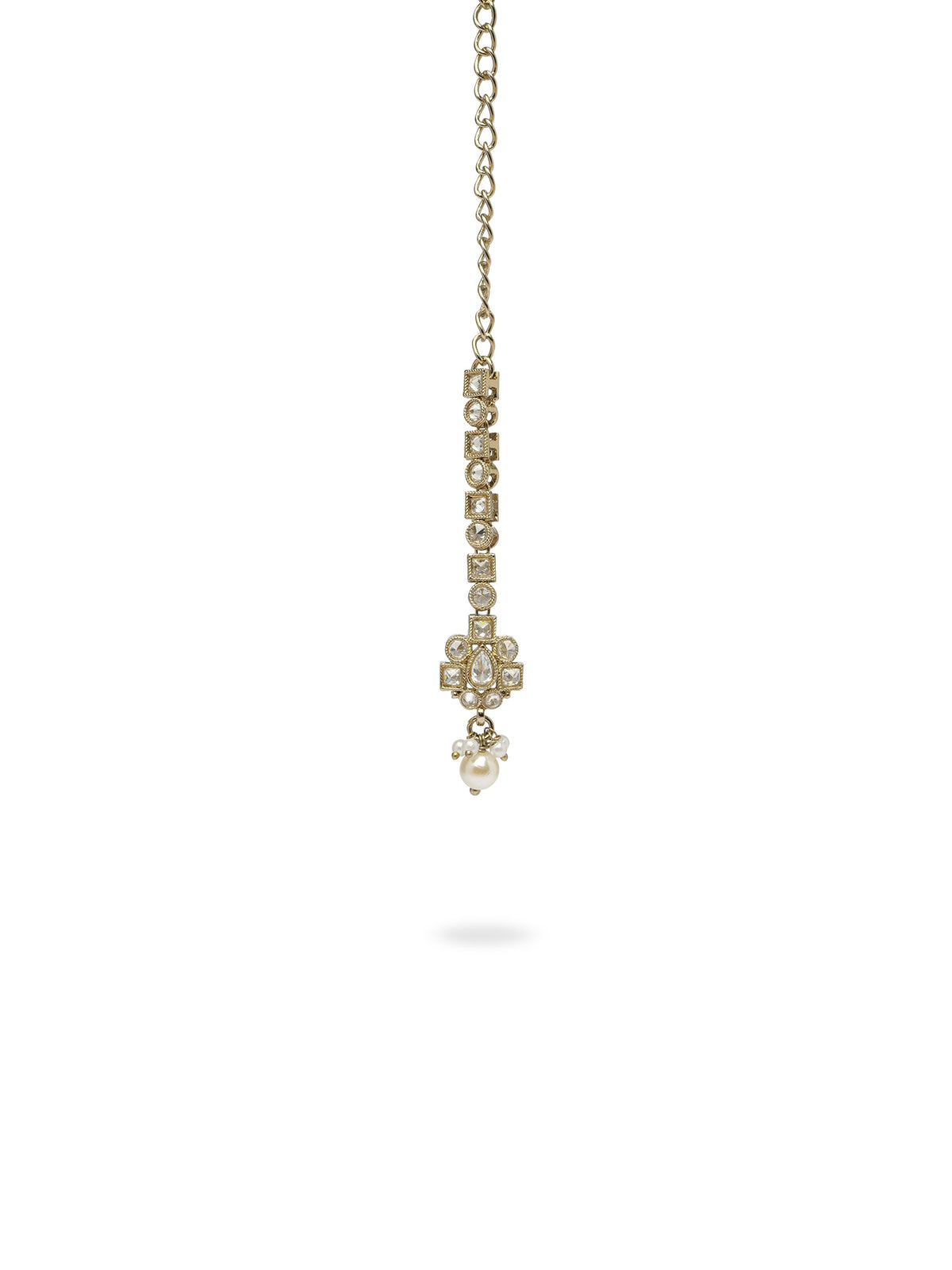 Aksara Pearl Necklace Set in White