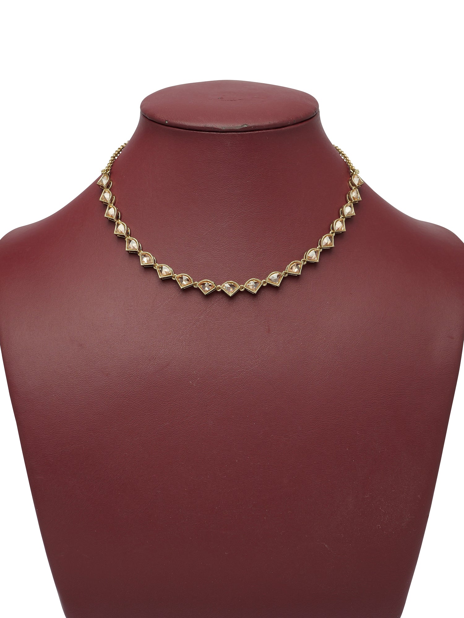 Aleena Simple Neclace Set in Champagne