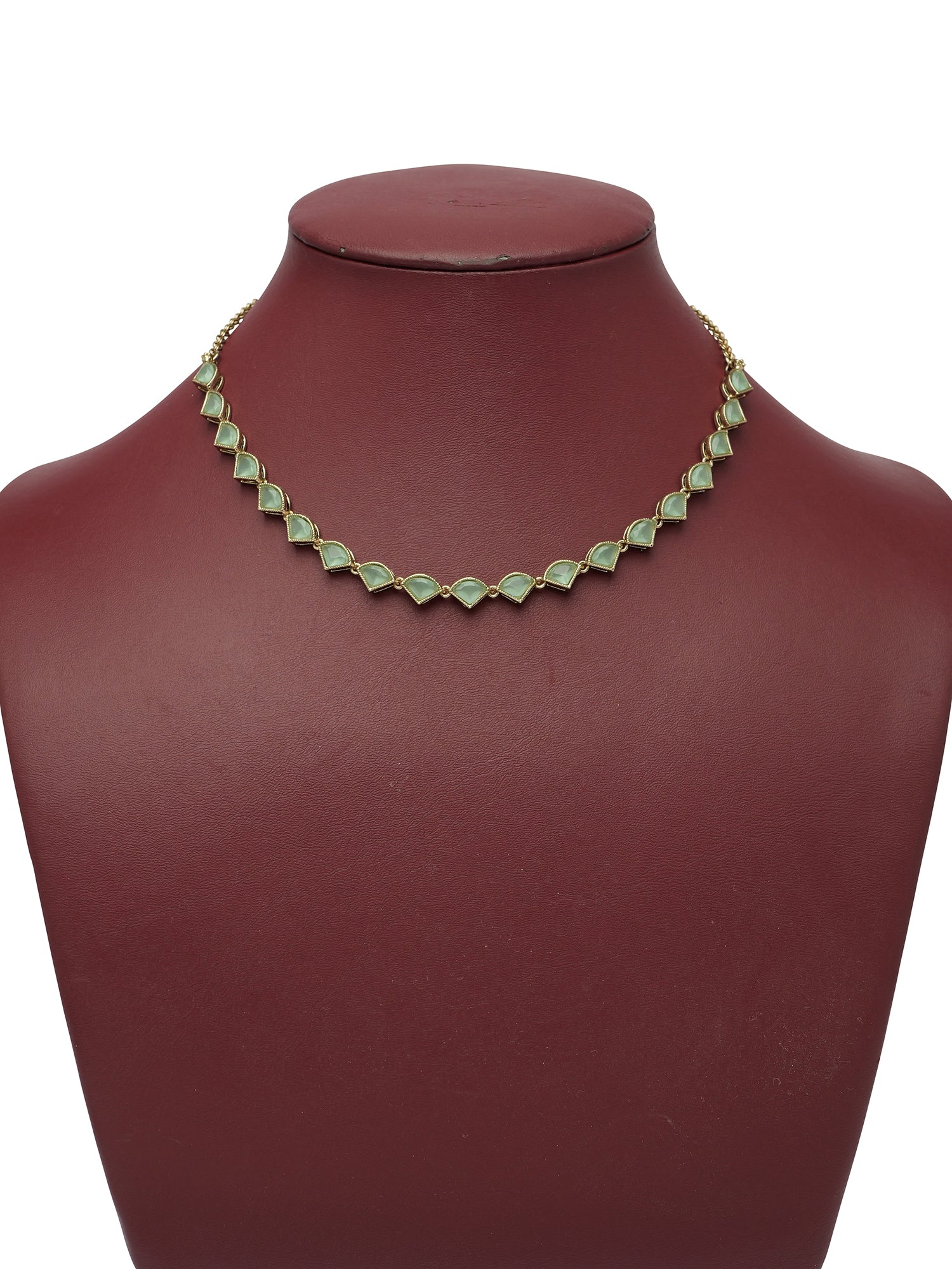 Aleena Simple Neclace Set in Light Blue