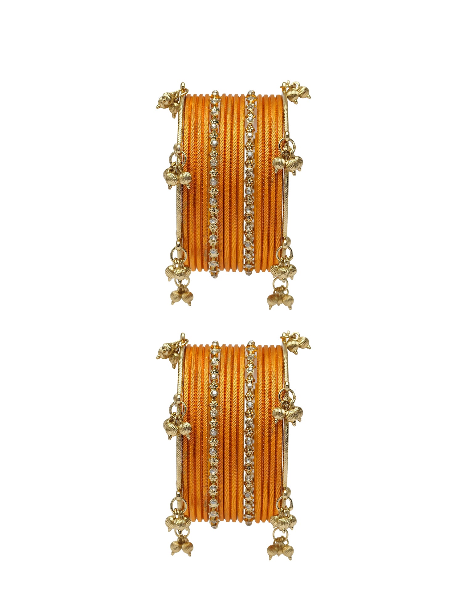 Amani Kashmiri Bangle Set in Golden Yellow