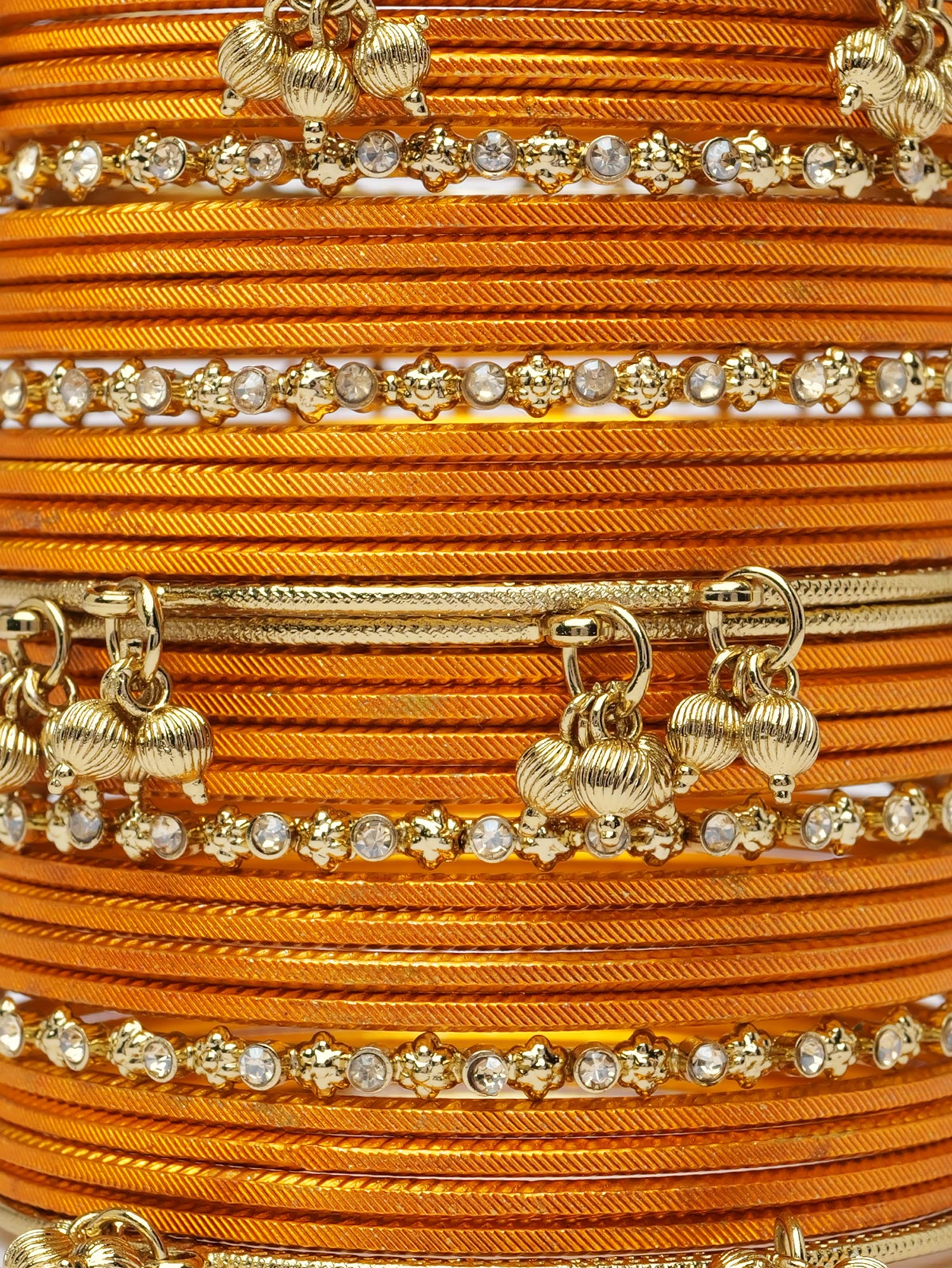 Amani Kashmiri Bangle Set in Golden Yellow