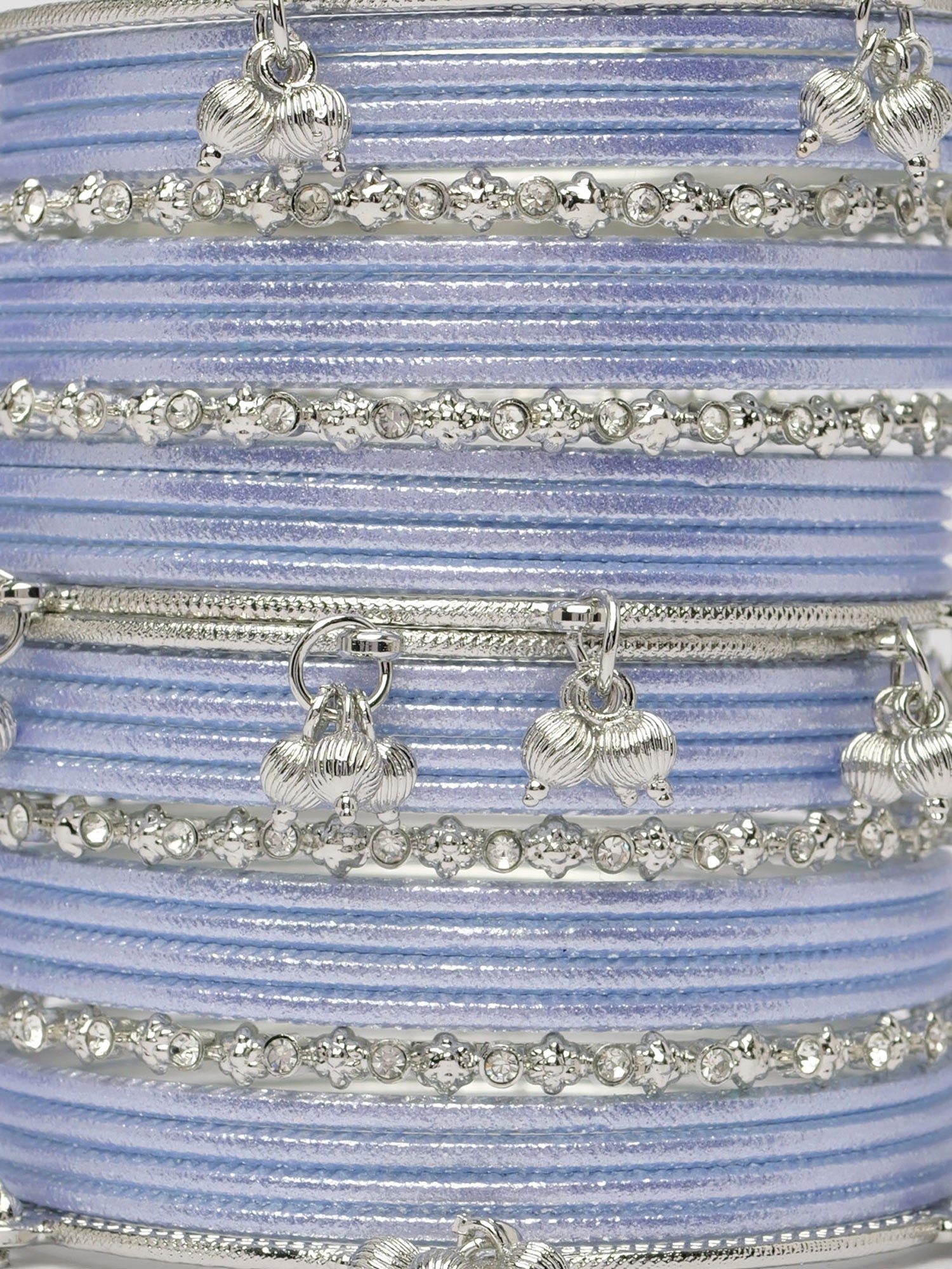 Amani Kashmiri Bangle Set in Light Periwinkle