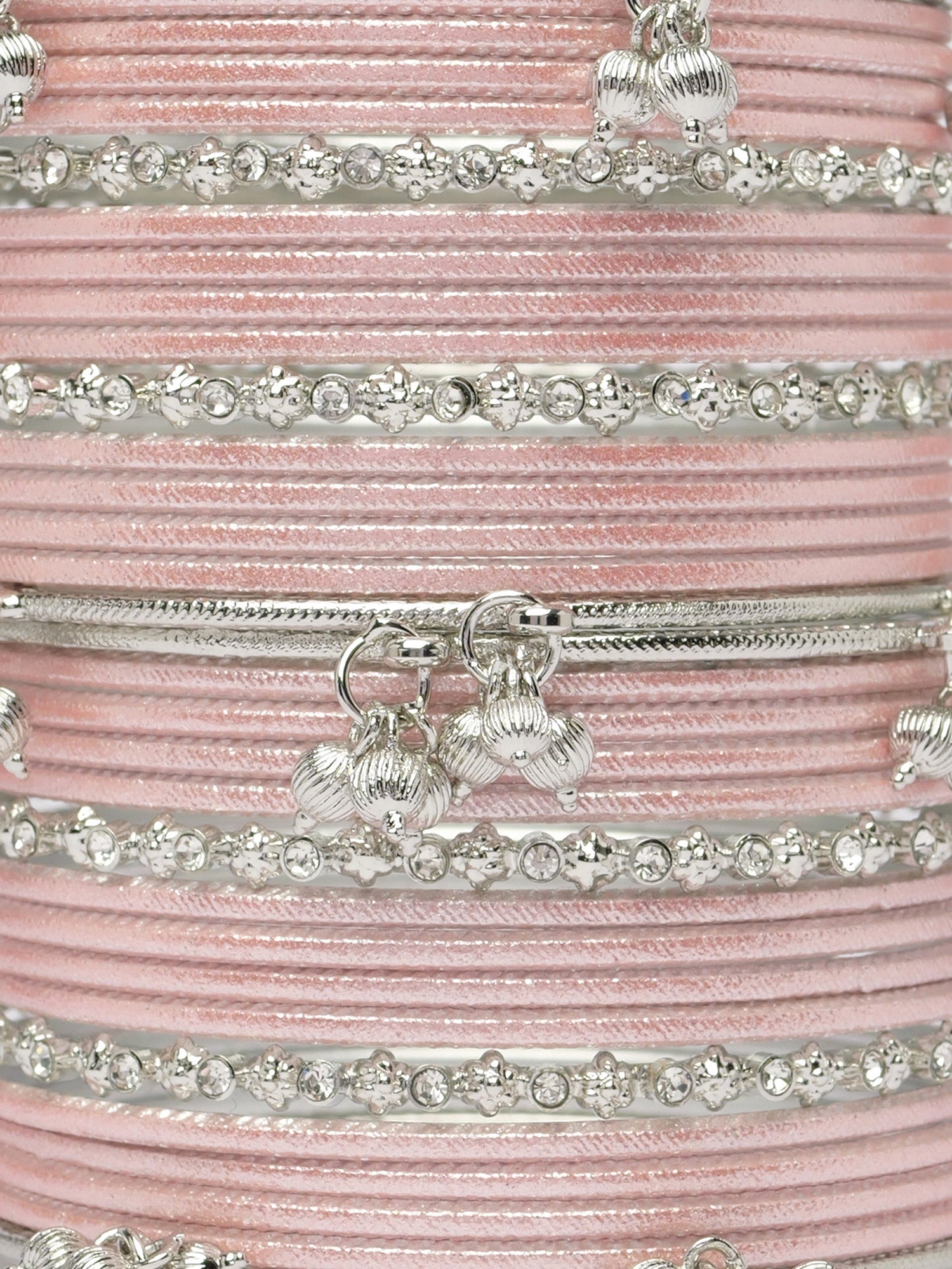 Amani Kashmiri Bangle Set in Pastel Peach