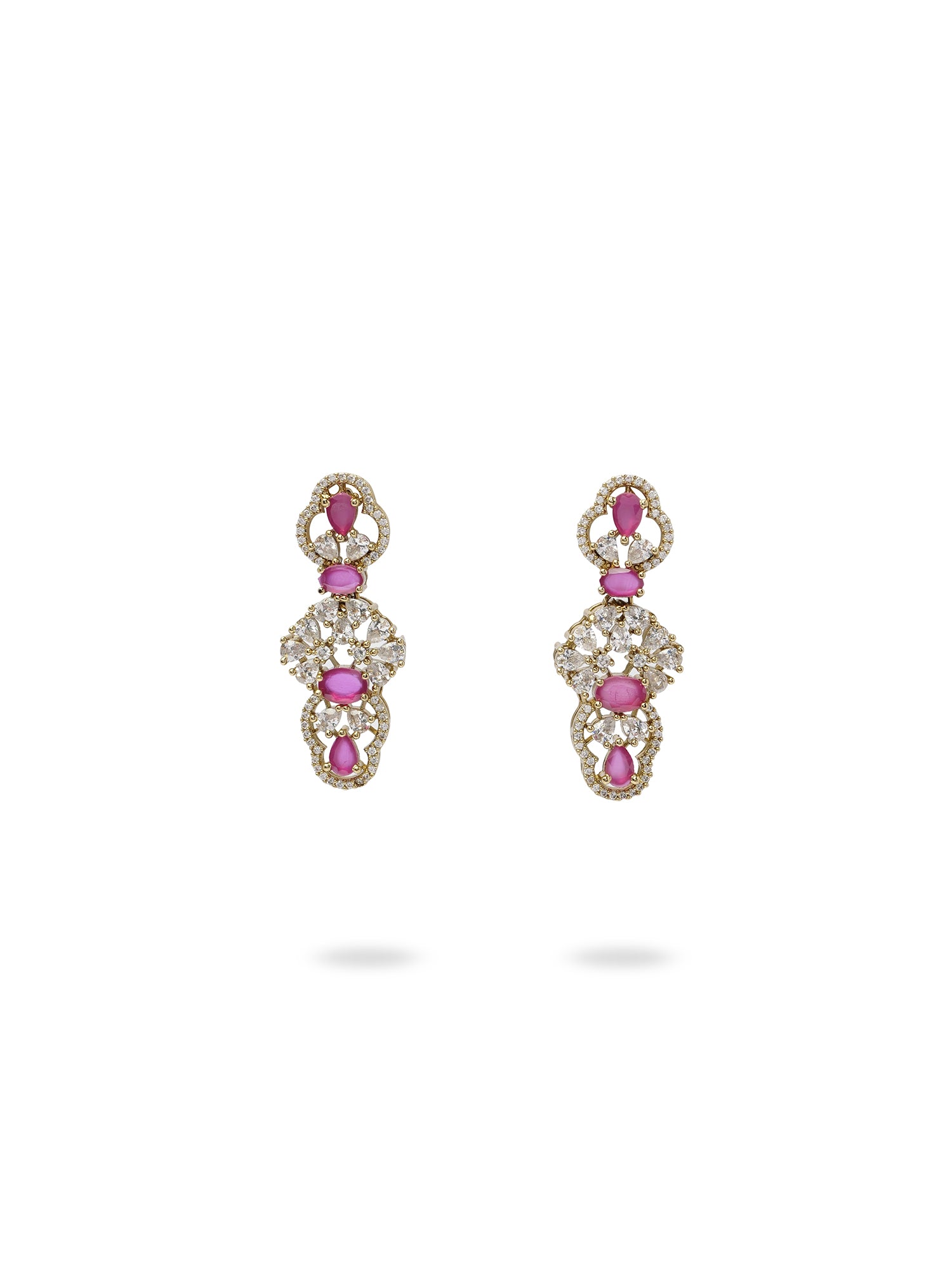 Amaris Cubic Zirconia Necklace Set in Ruby