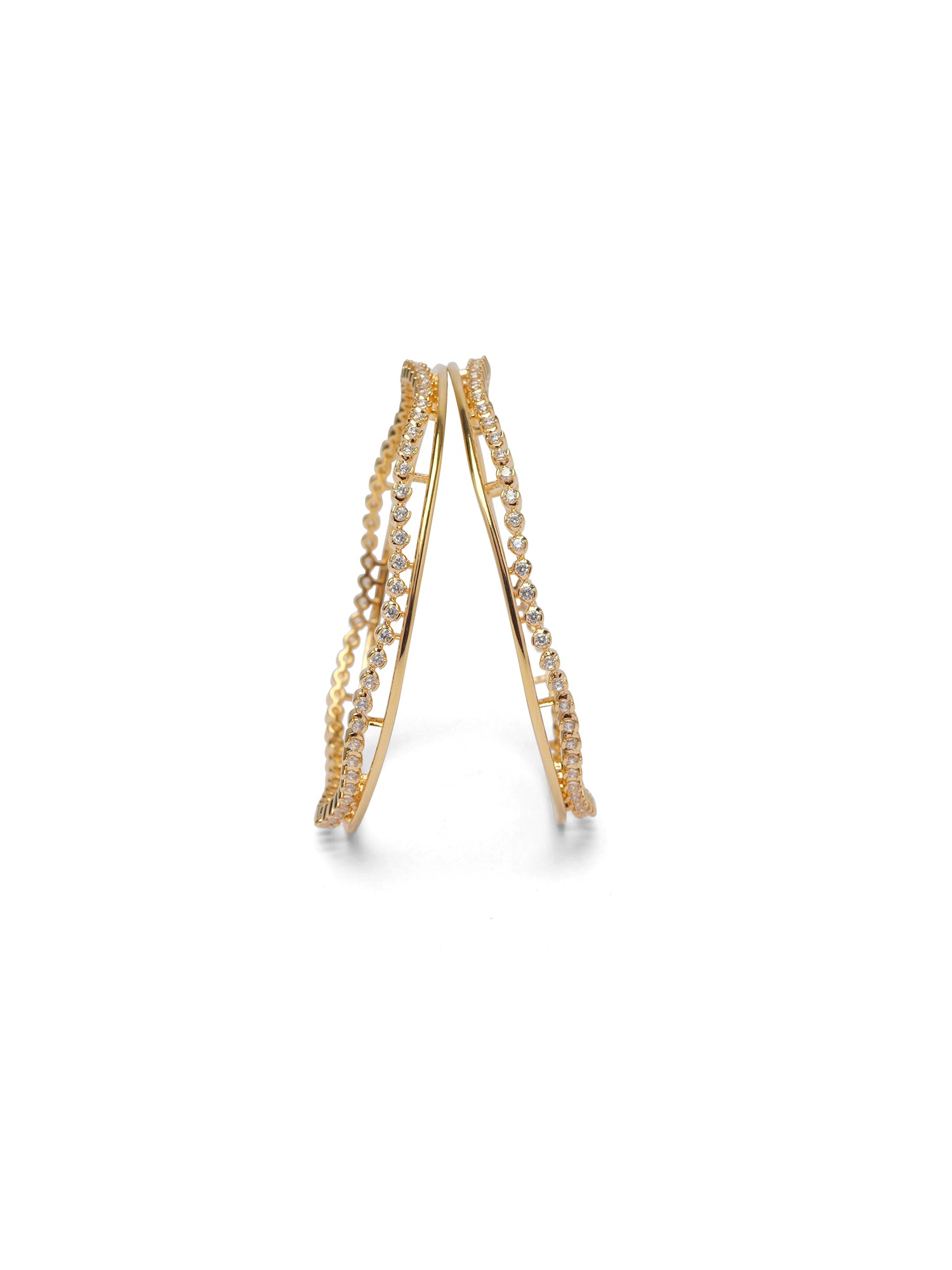 Amelie Cubic Zirconia Bangles in White