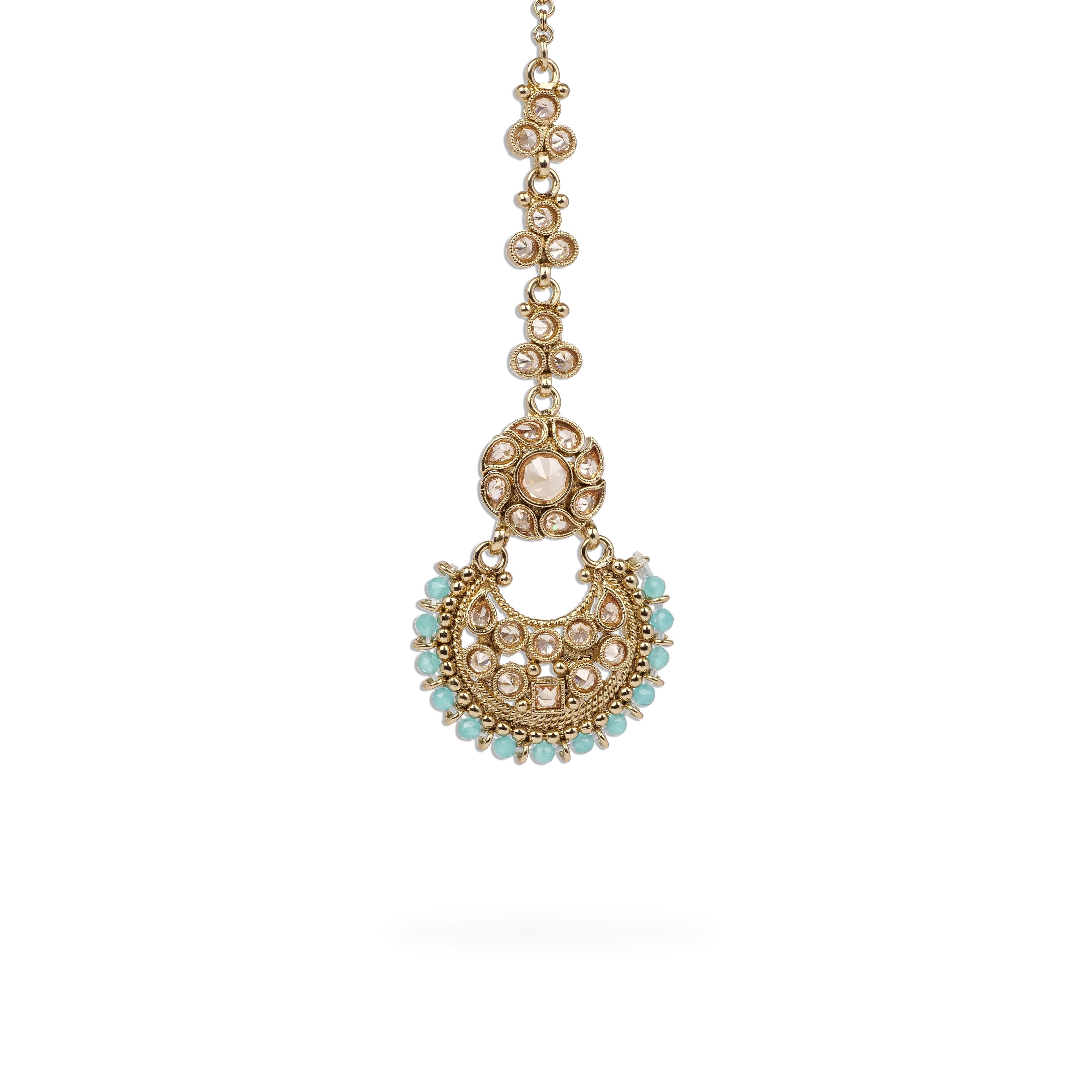 Amina Chand Maang Tikka in Light Blue