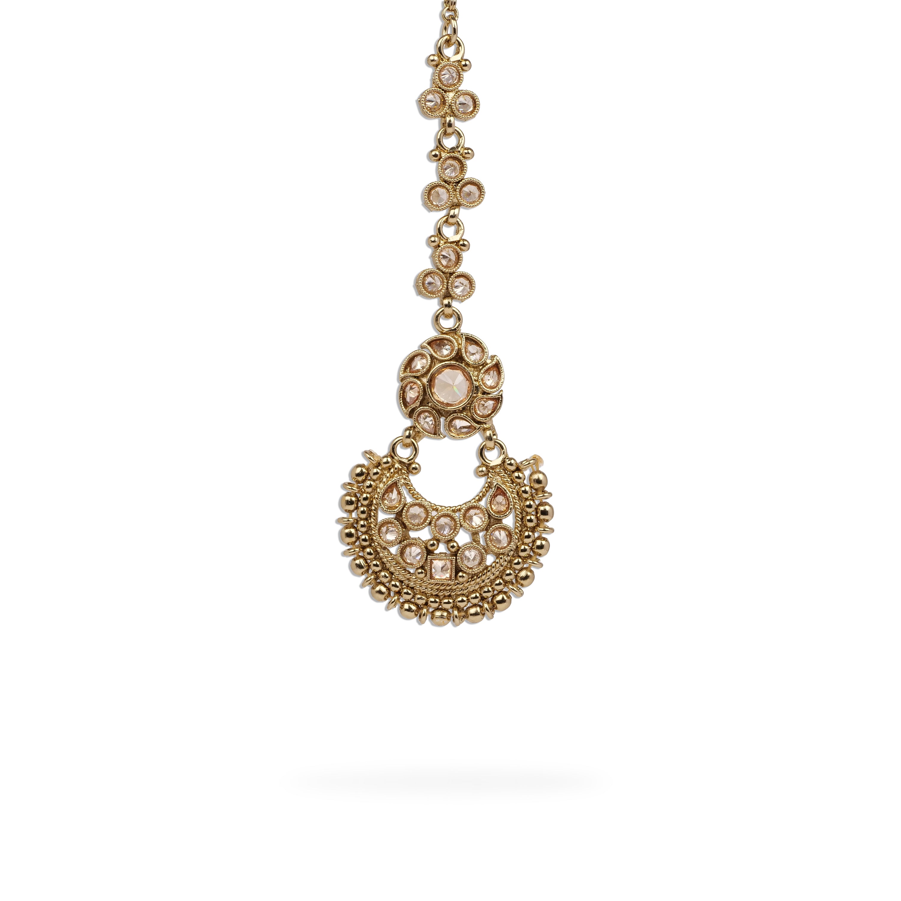 Amina Chand Maang Tikka in Antique Gold