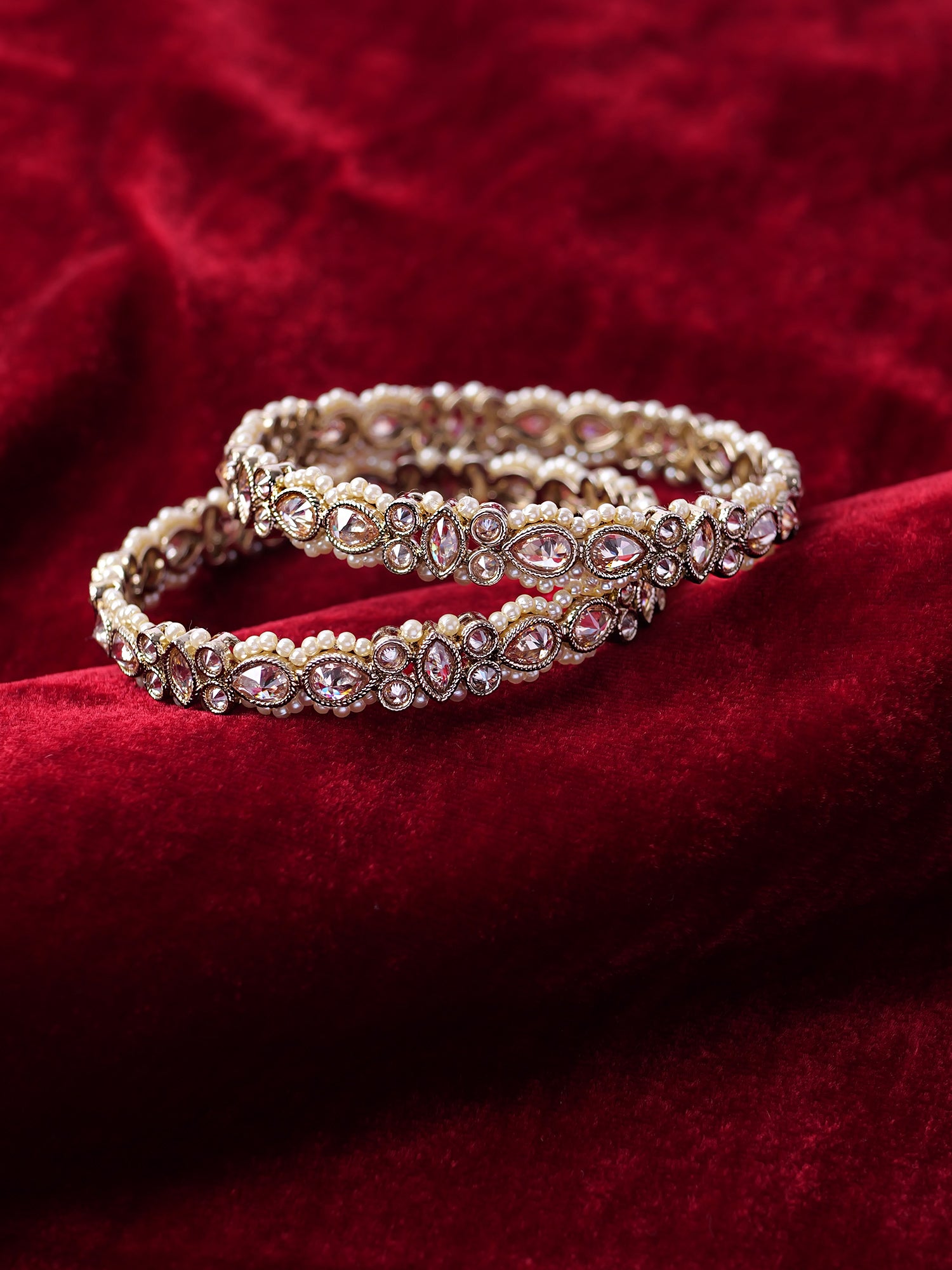 Anisha Pearl and Champagne Kada Bangles