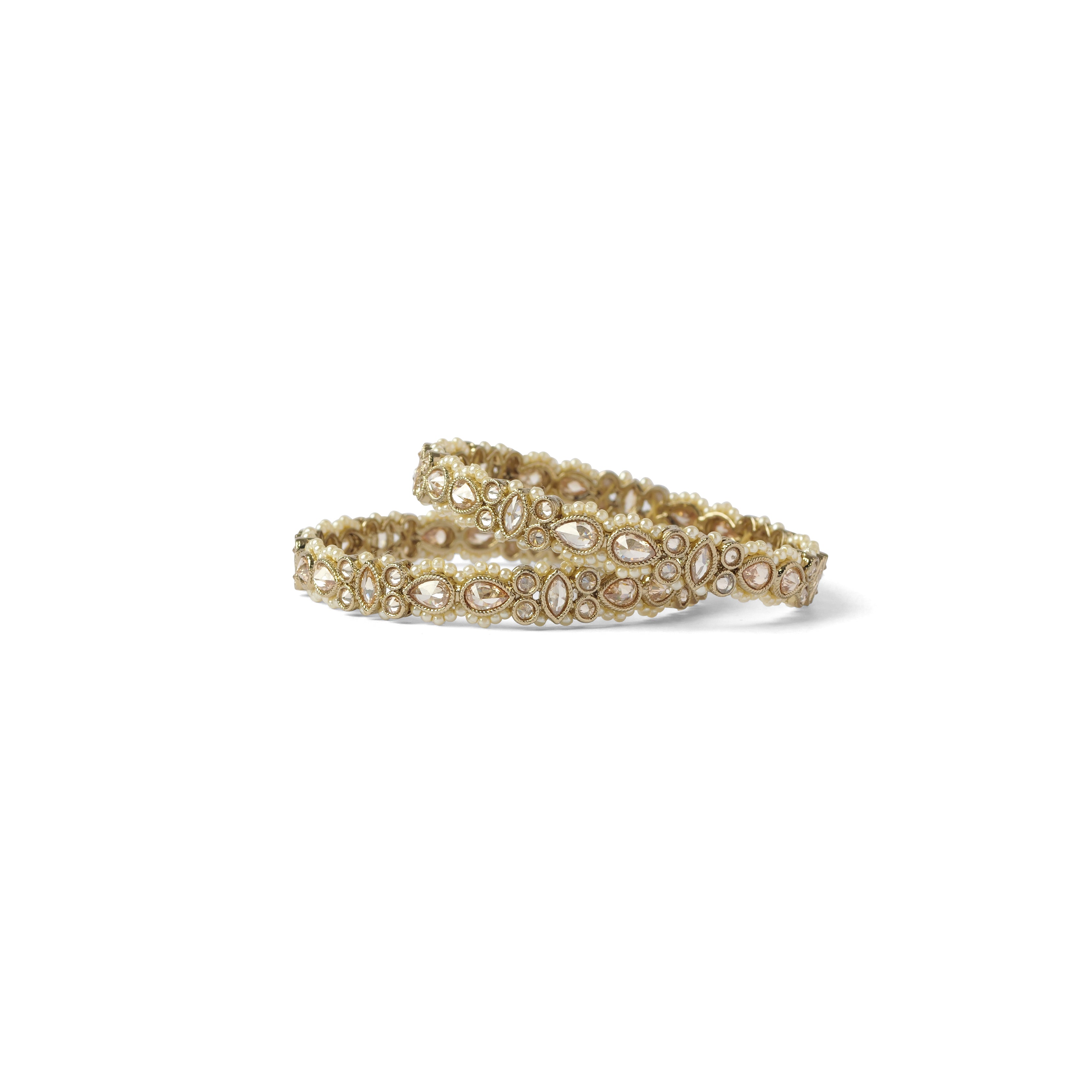 Anisha Pearl and Champagne Kada Bangles