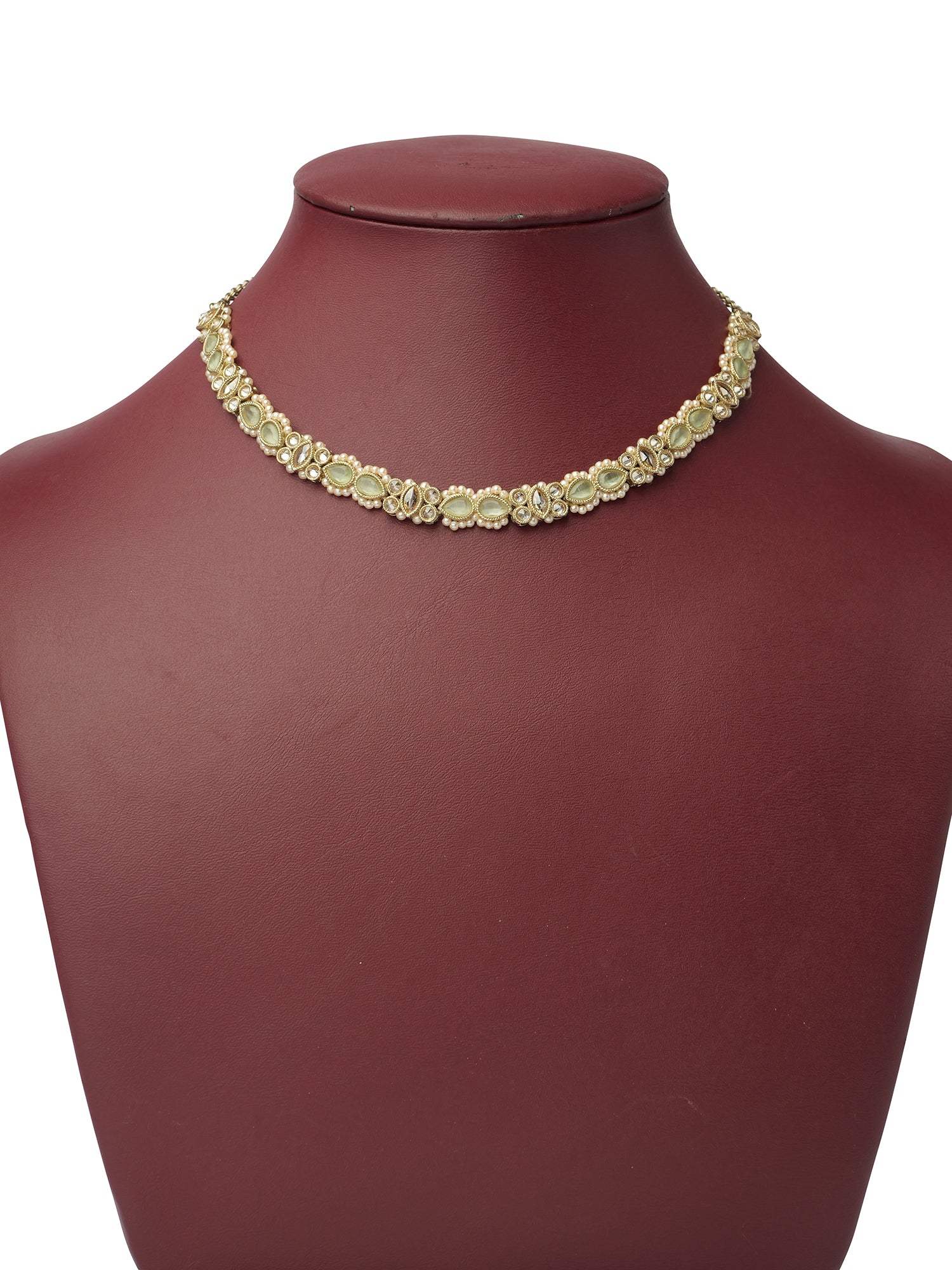 Anisha Simple Necklace Set in Mint