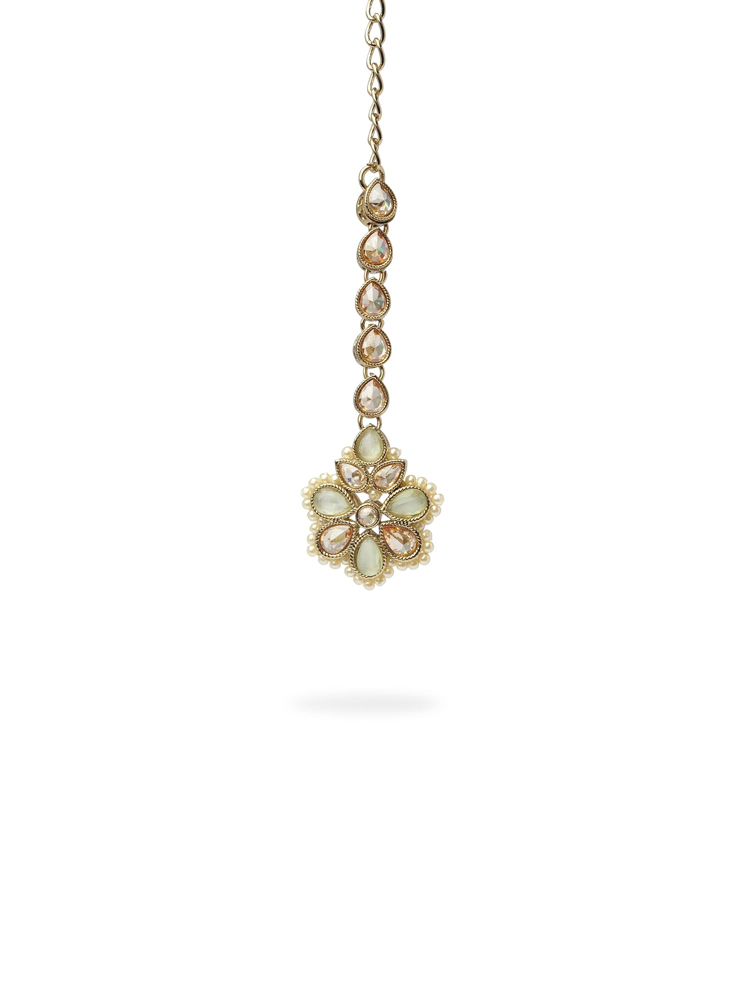 Anisha Simple Necklace Set in Mint