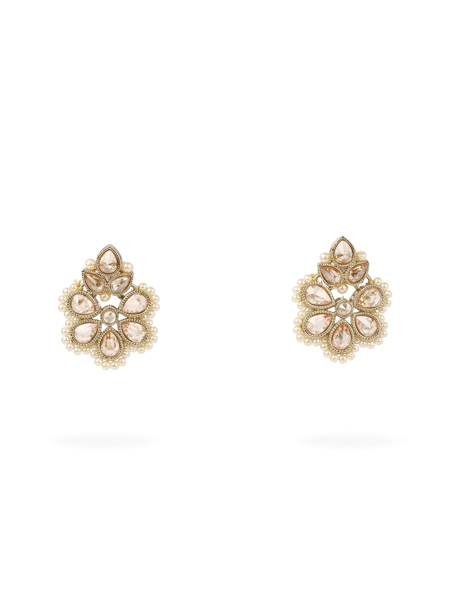 Anisha Simple Necklace Set in Champagne