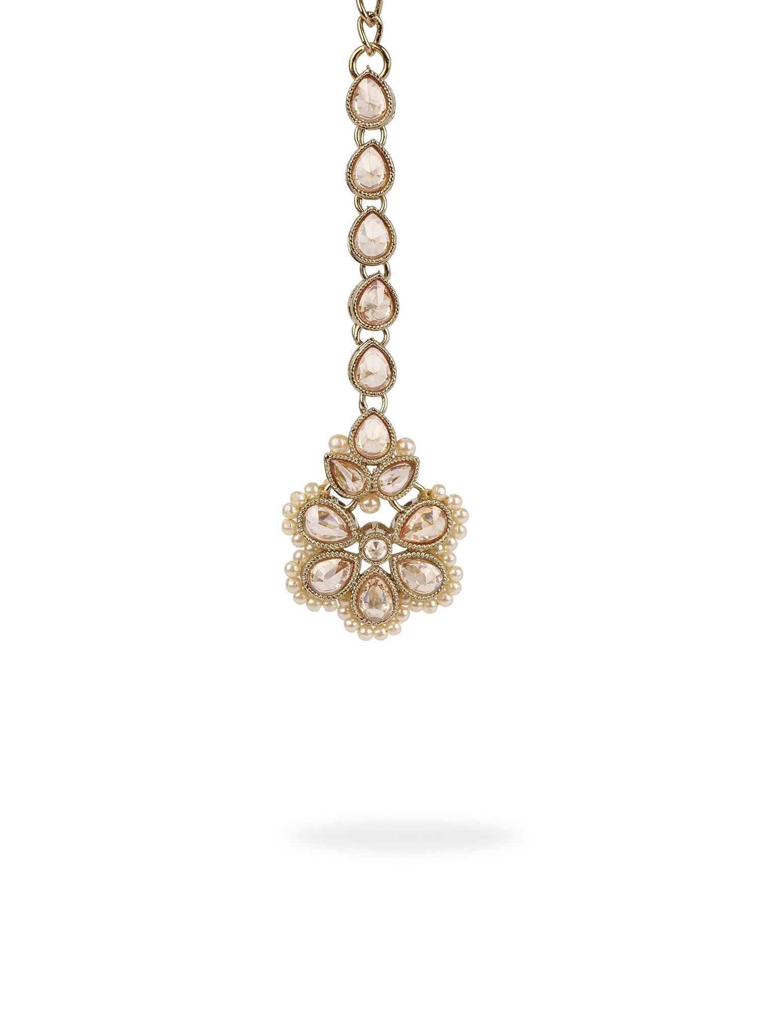 Anisha Simple Necklace Set in Champagne