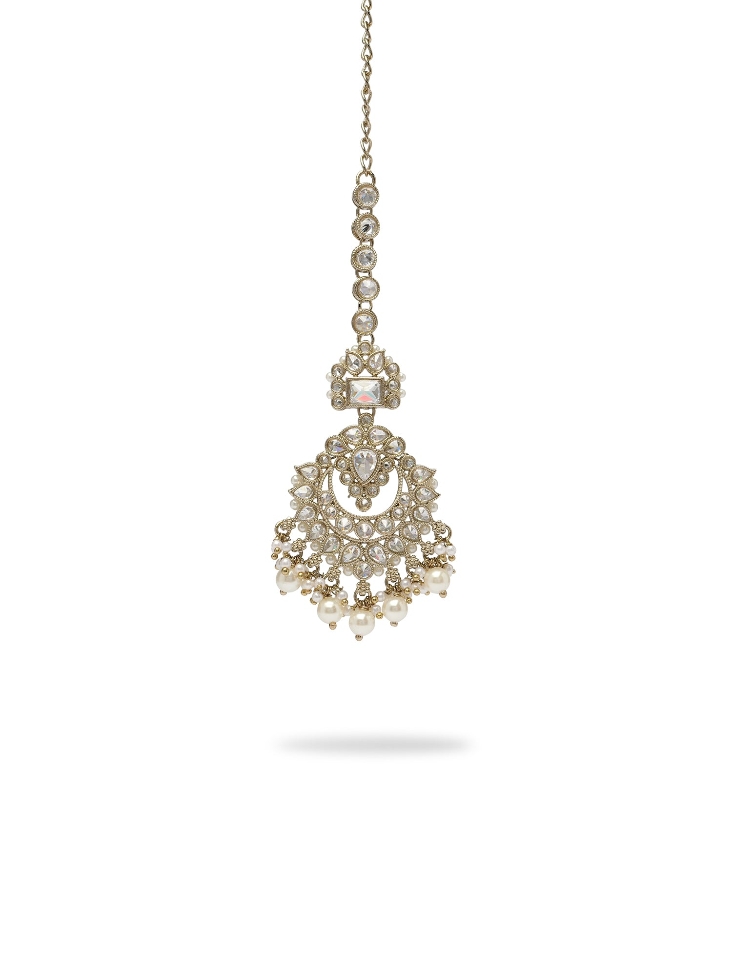 Anoushka Necklace Set in White and Antique Gold