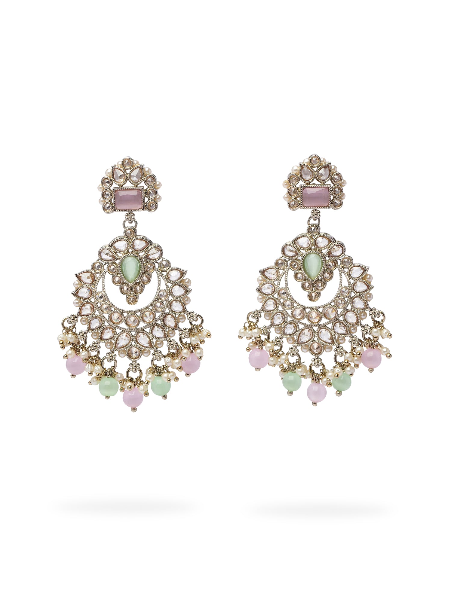 Anoushka Necklace Set in Pink and Mint