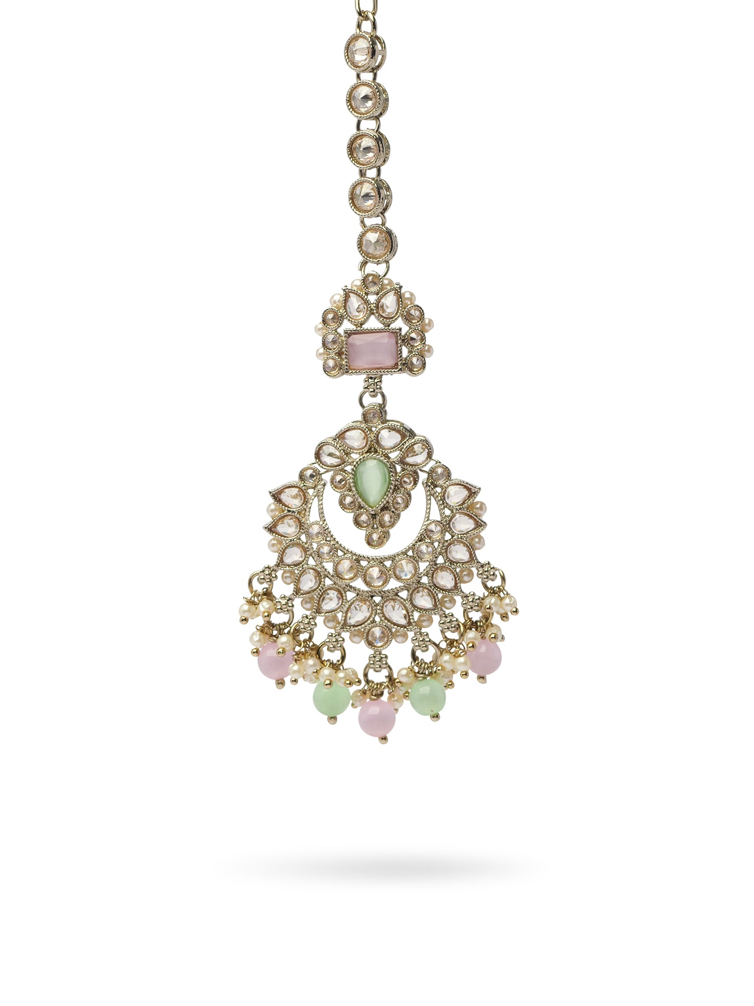 Anoushka Necklace Set in Pink and Mint