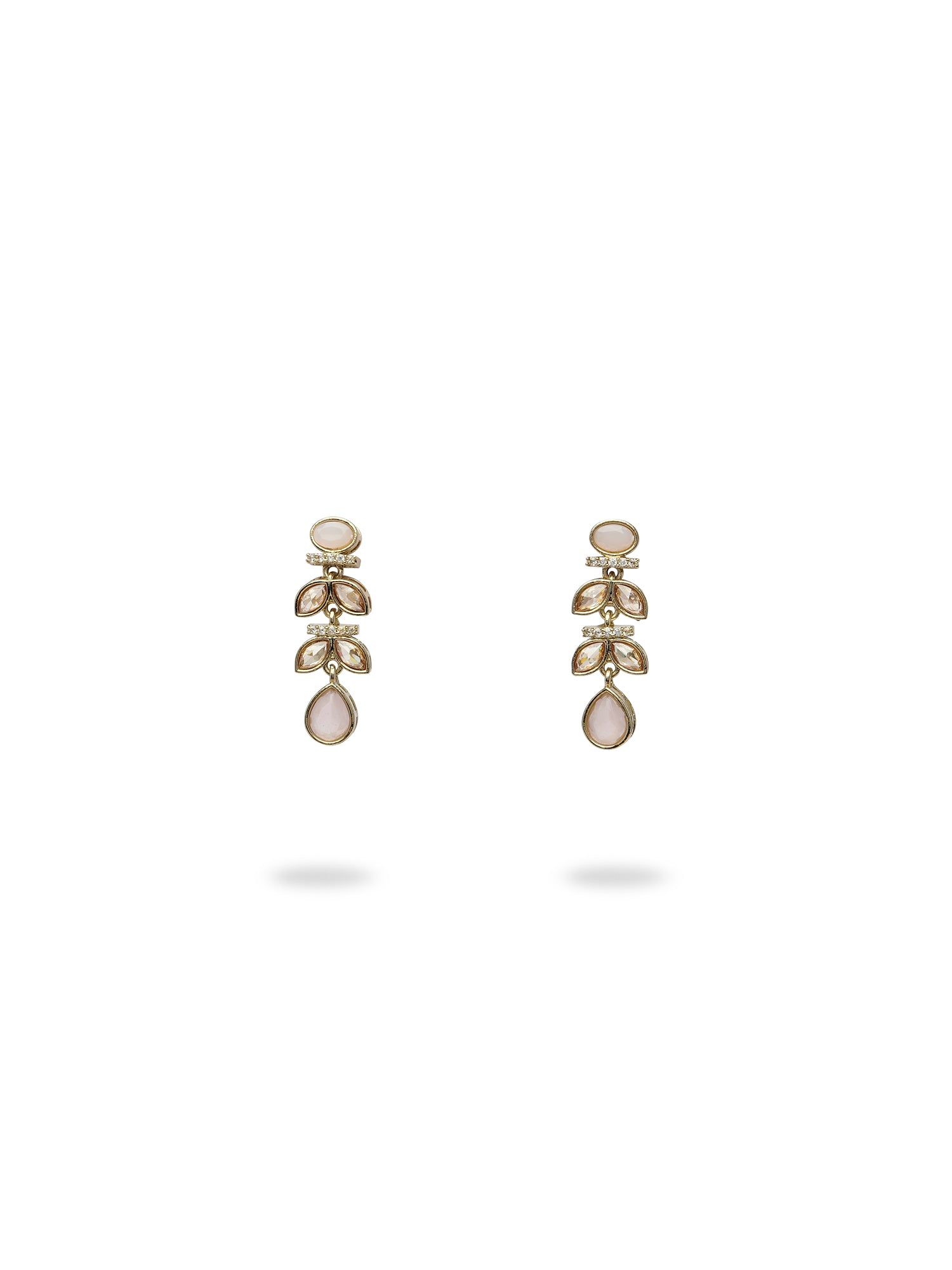 Anushka Necklace Set in Light Pink and Antique Gold