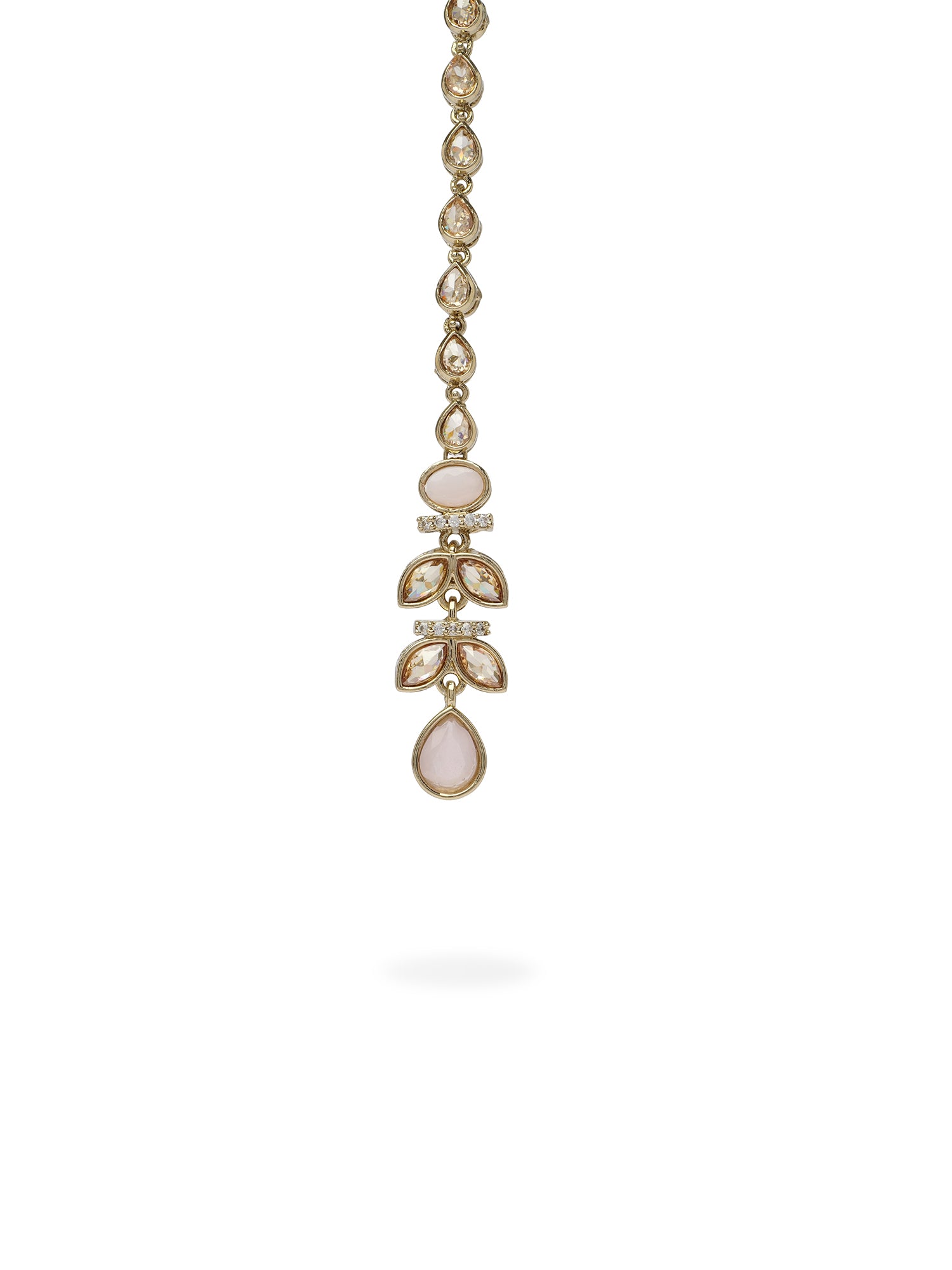 Anushka Necklace Set in Light Pink and Antique Gold