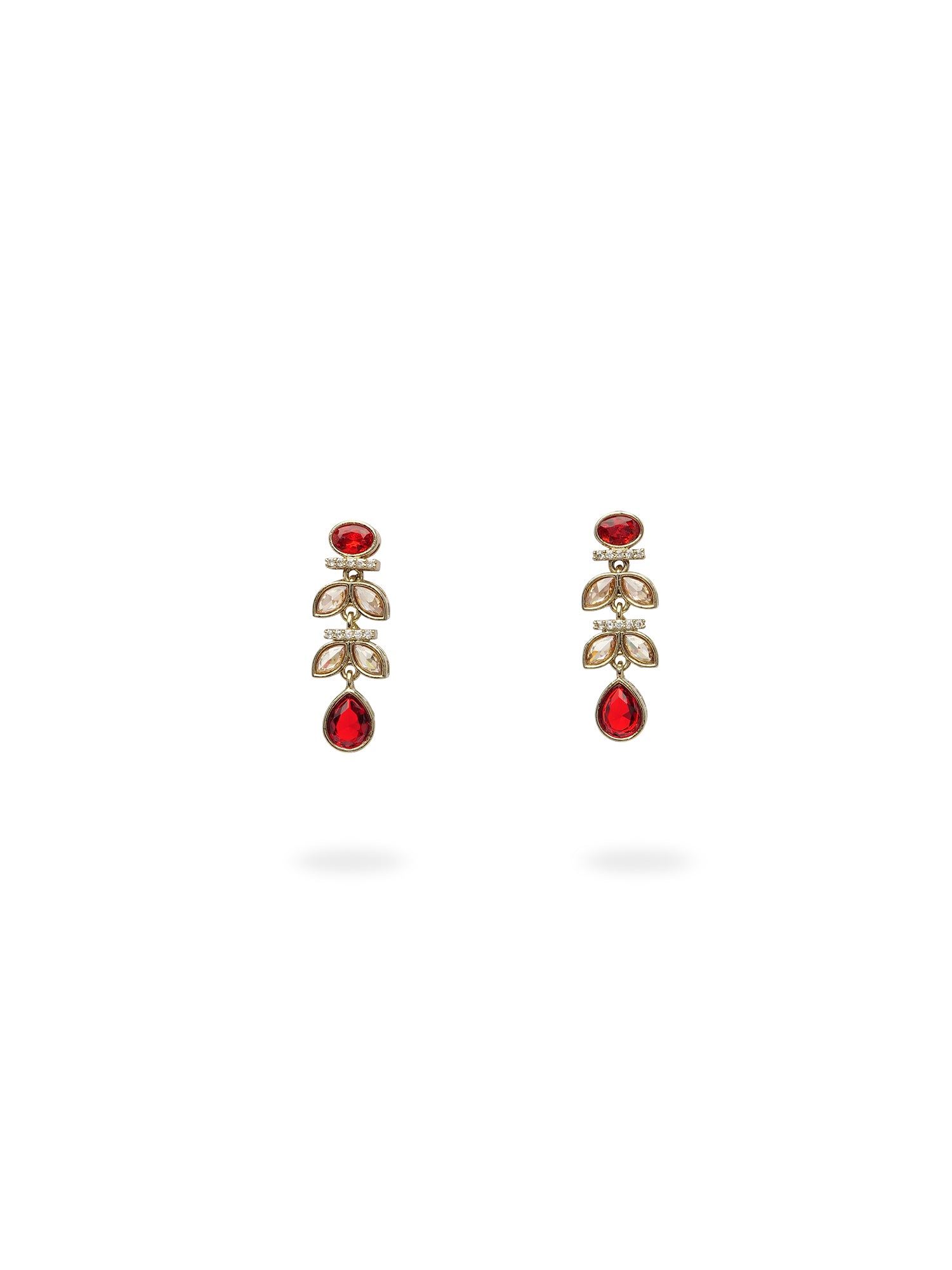 Anushka Necklace Set in Maroon and Antique Gold