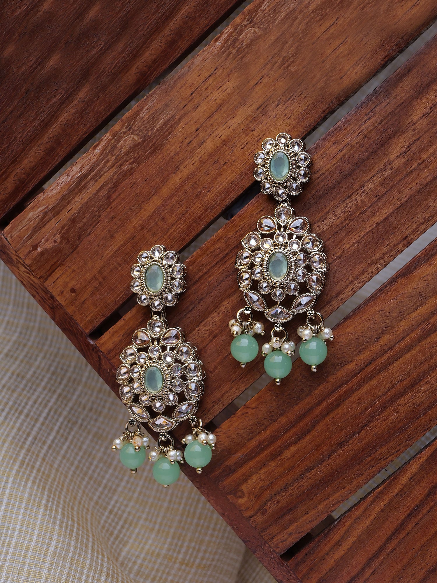 Anvika Earrings in Mint