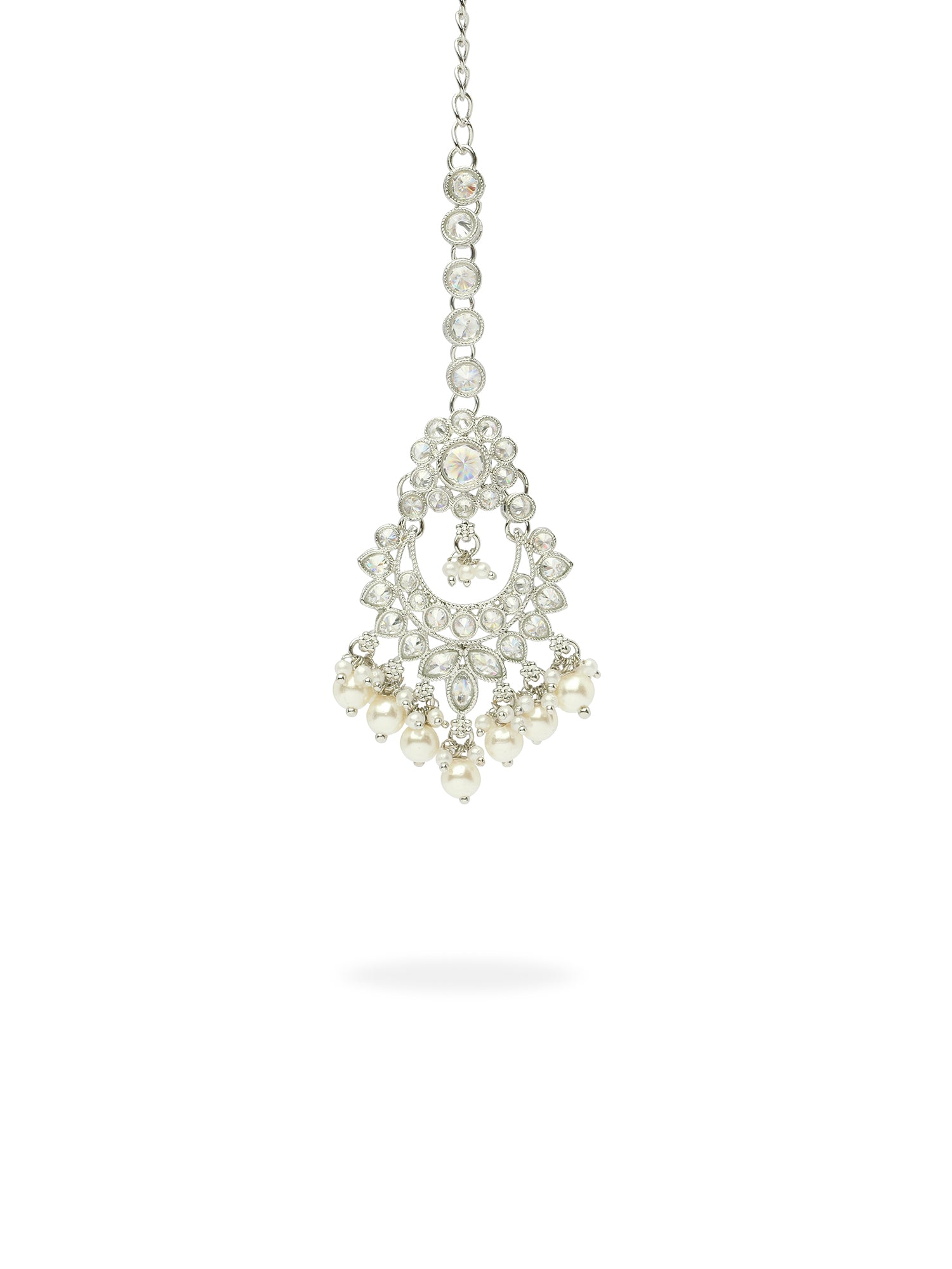 Arana Necklace Set in Rhodium