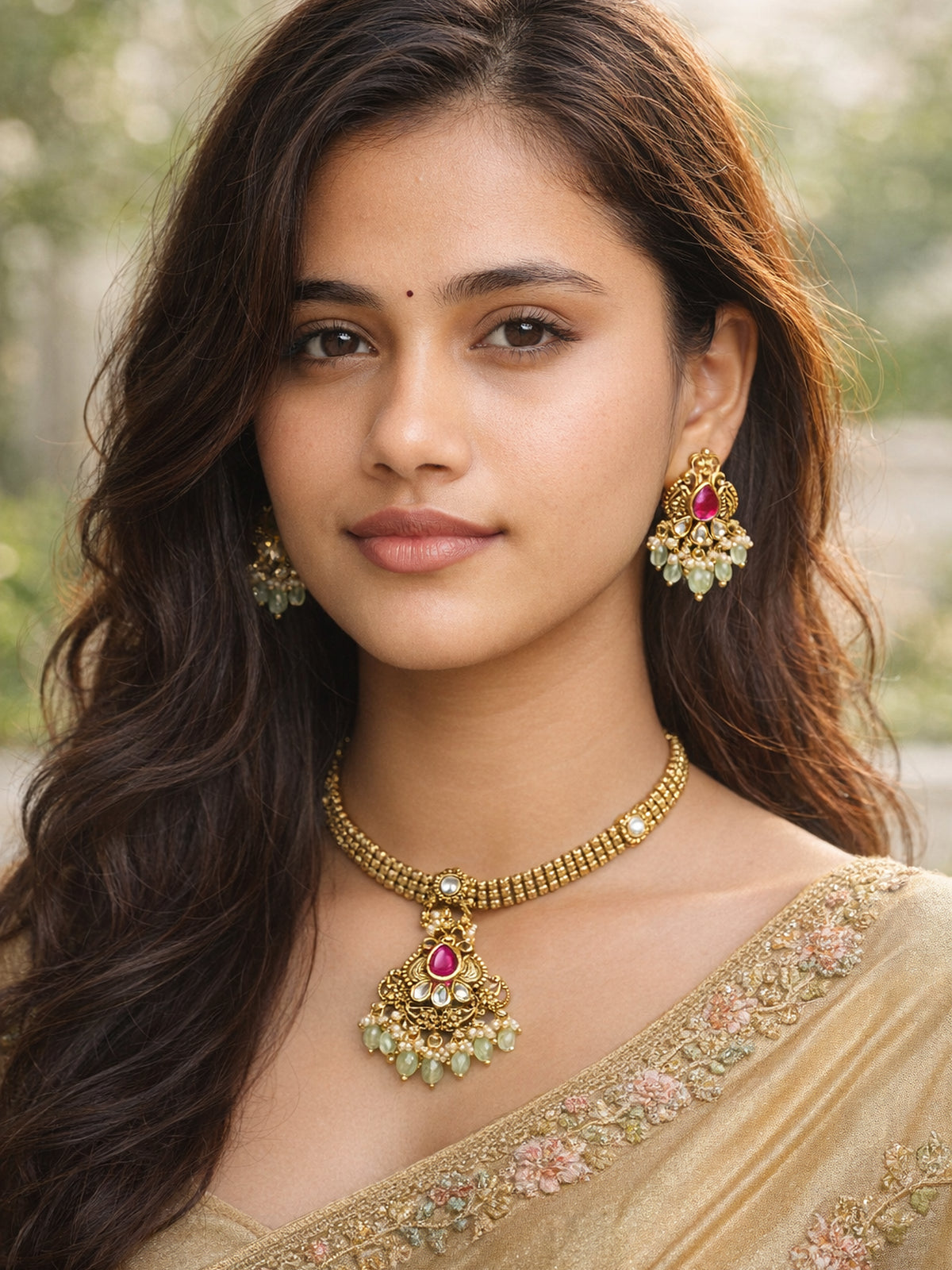 Archana Classic Necklace Set in Multi