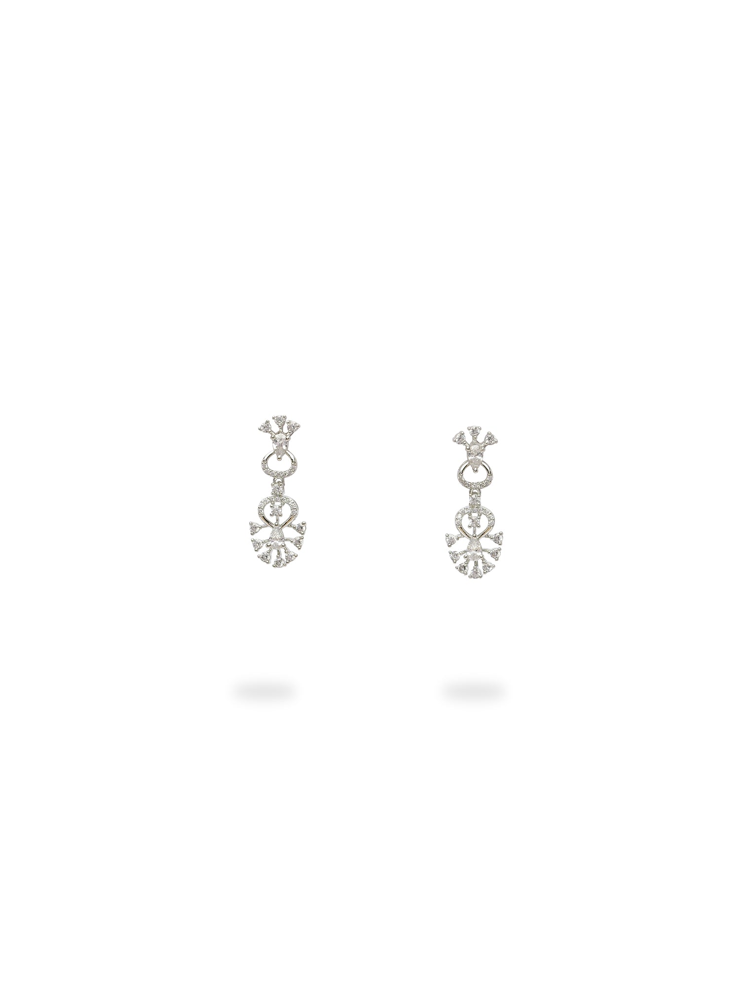 Arianne Cubic Zirconia Necklace Set in Rhodium