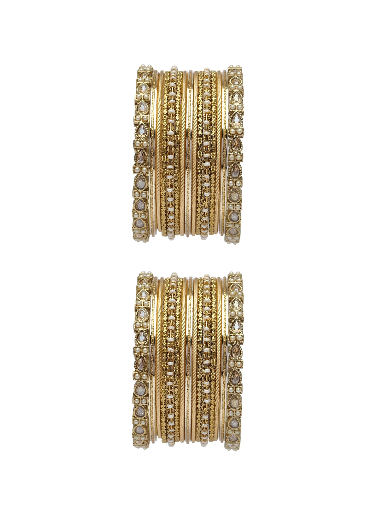 Arisha Bangle Set in Antique Gold