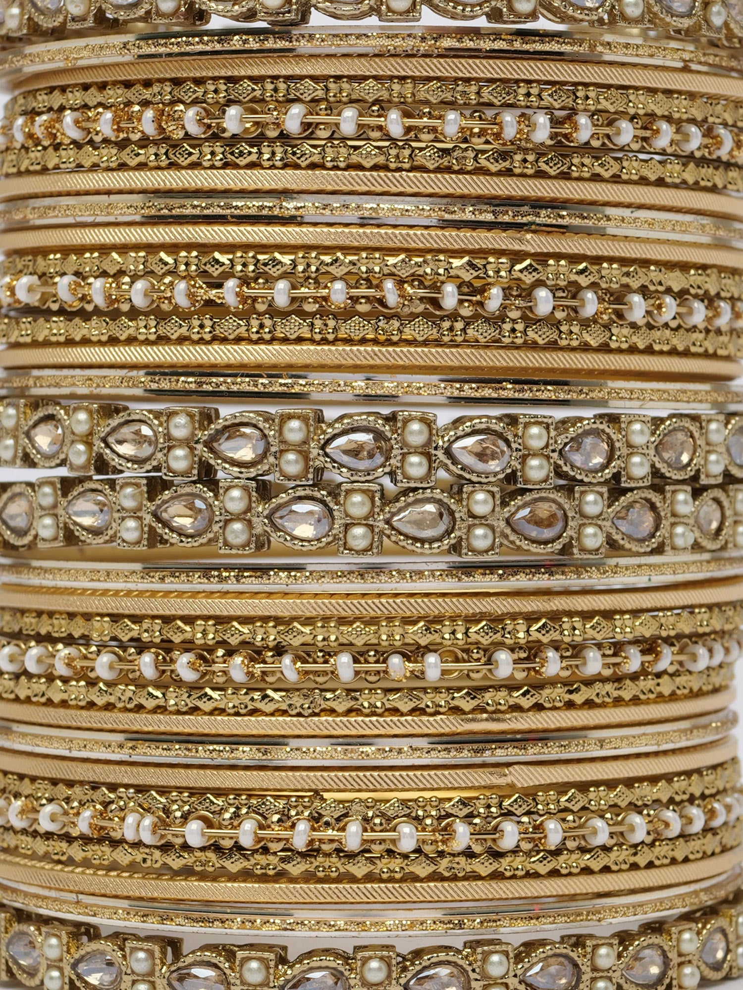 Arisha Bangle Set in Antique Gold