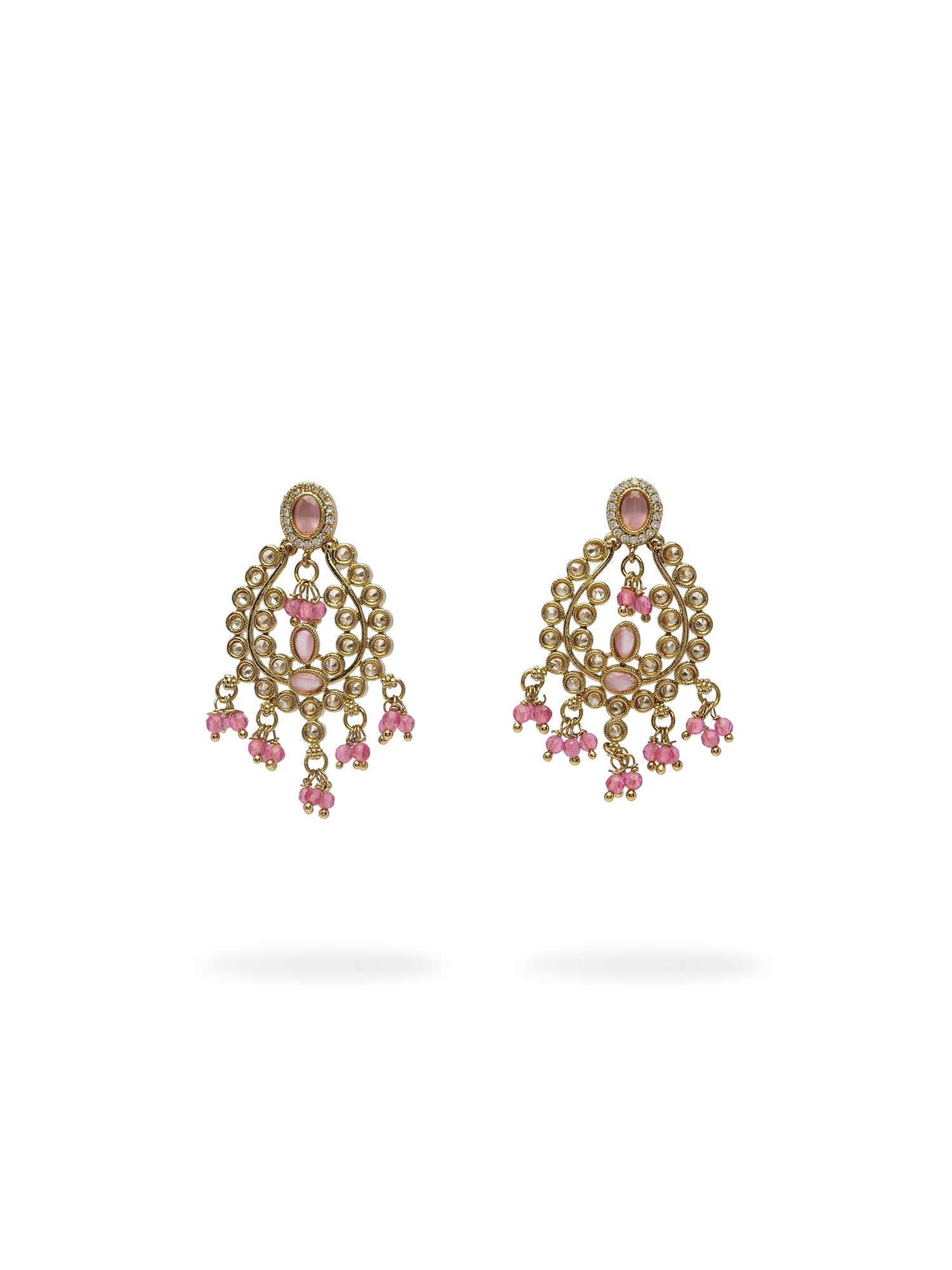 Ariya Necklace Set in Pink and Antique Gold