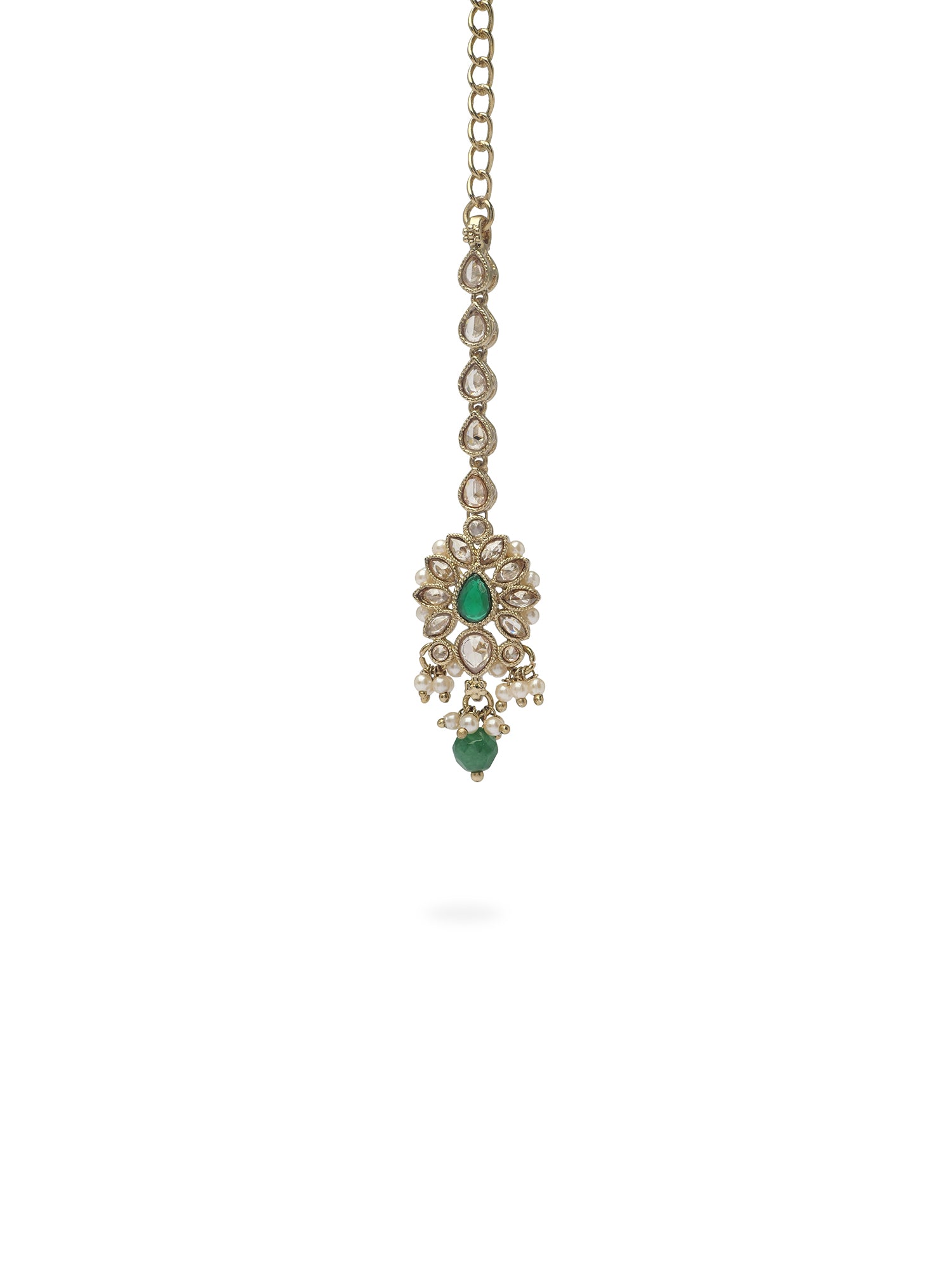 Arohi Maang Tikka in Green