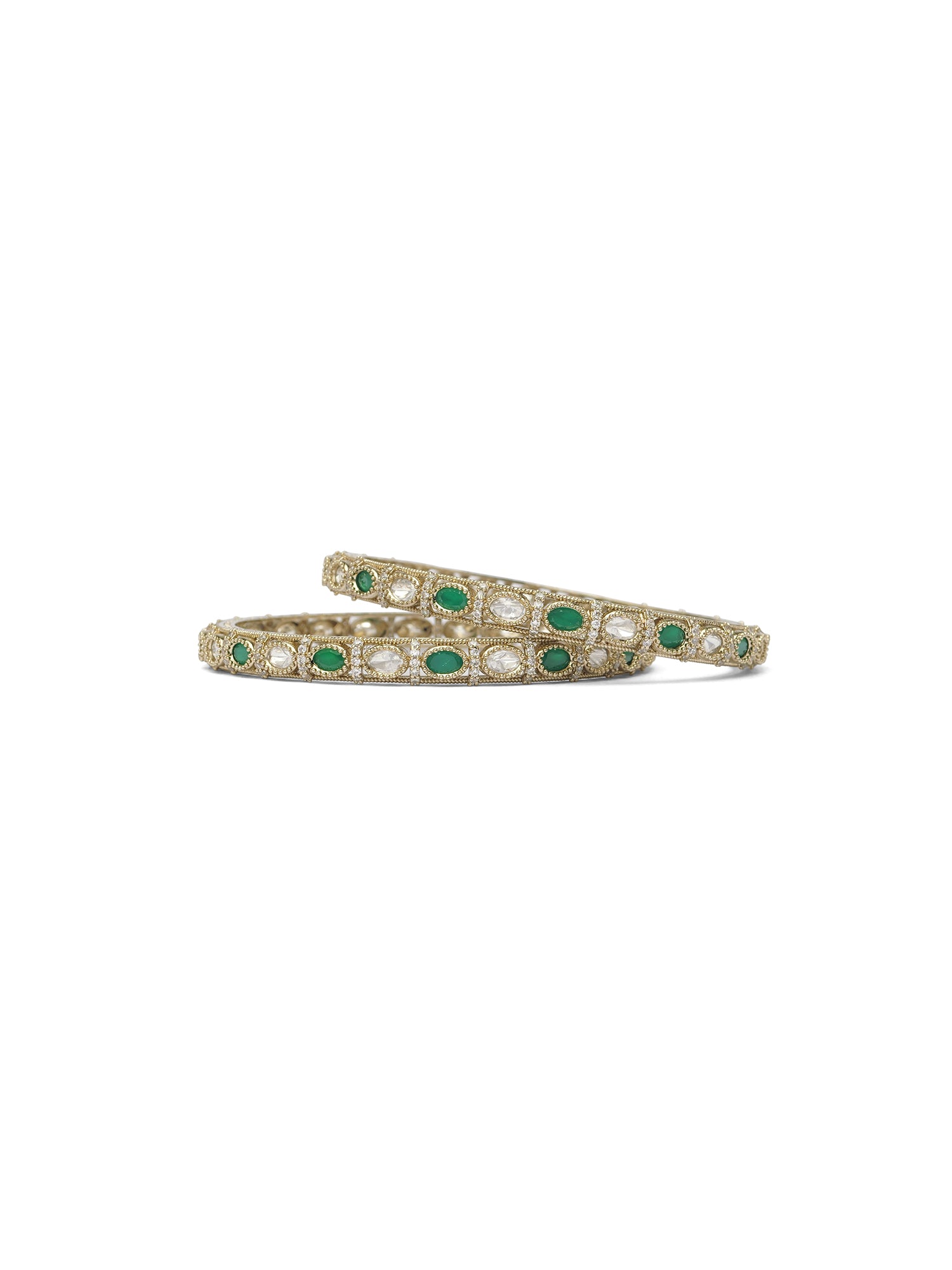 Arzina Kada Bangles in Green