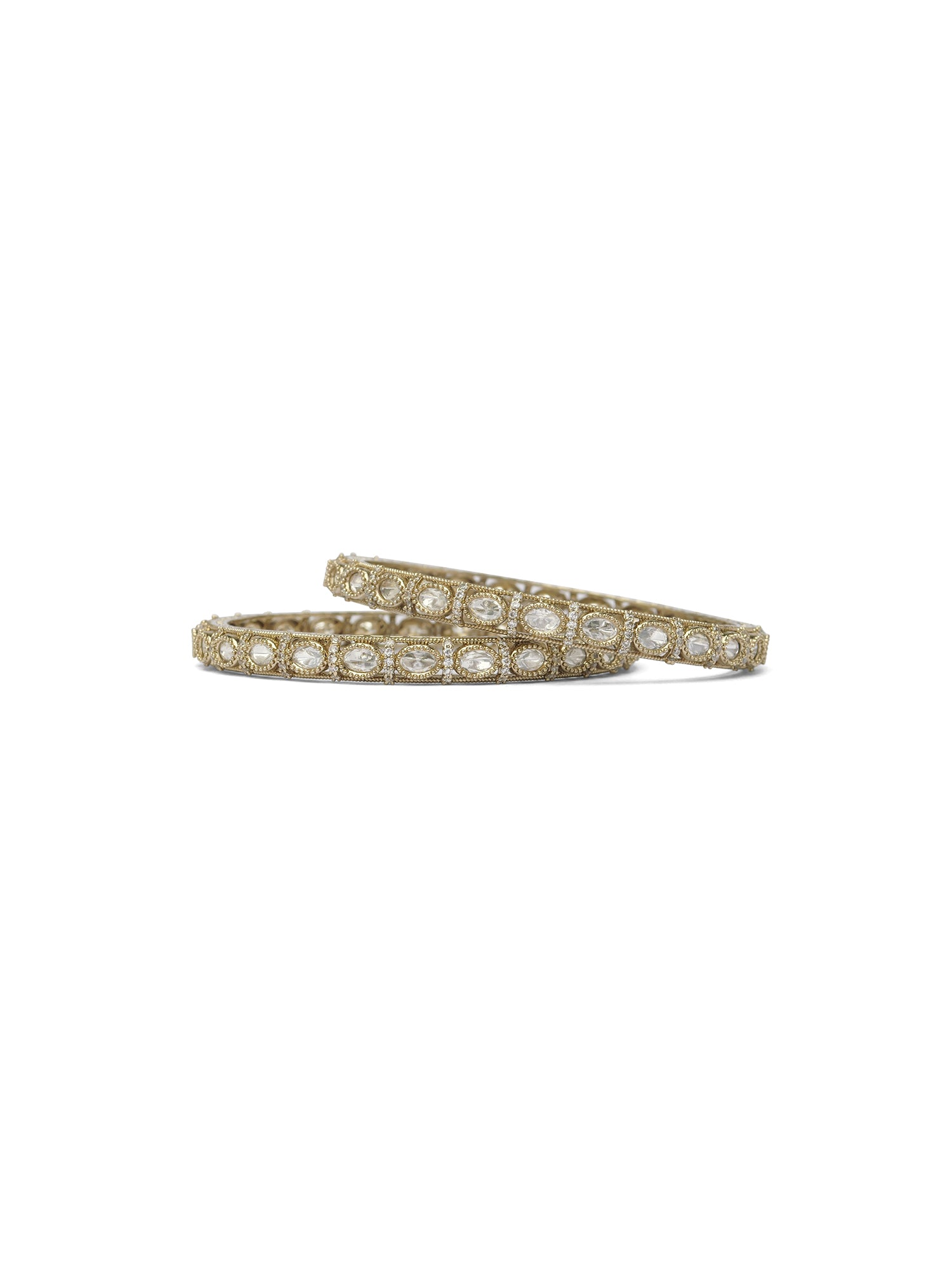 Arzina Kada Bangles in White