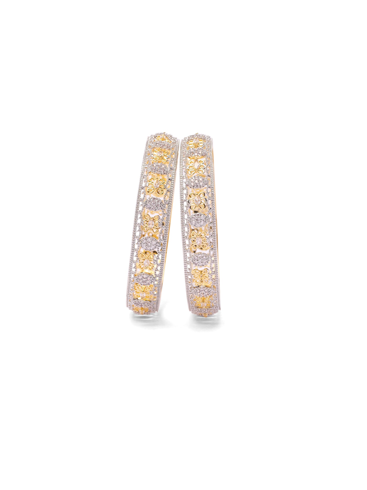 Ava Cubic Zirconia Kadas in Gold and Rhodium
