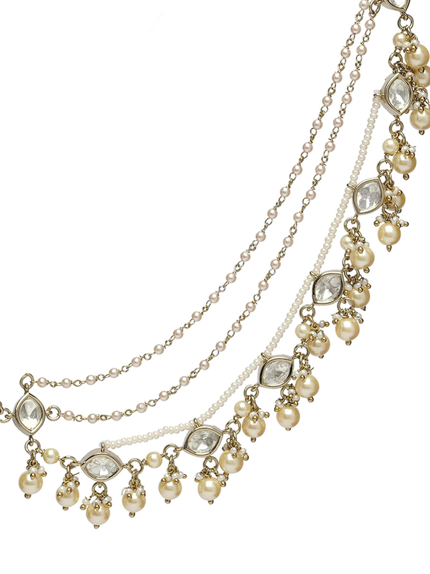 Avina Kundan Ear Chains in Antique Gold