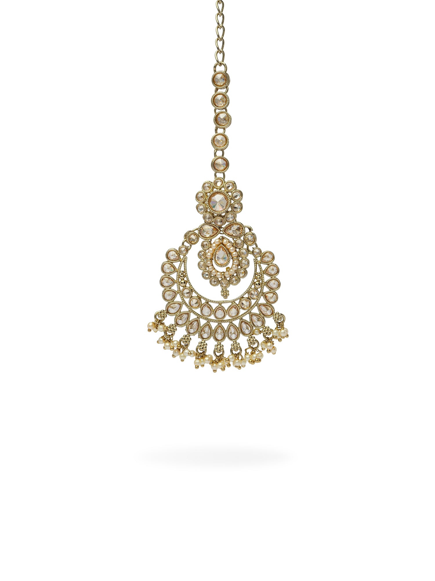 Avira Pearl Necklace Set in Champagne