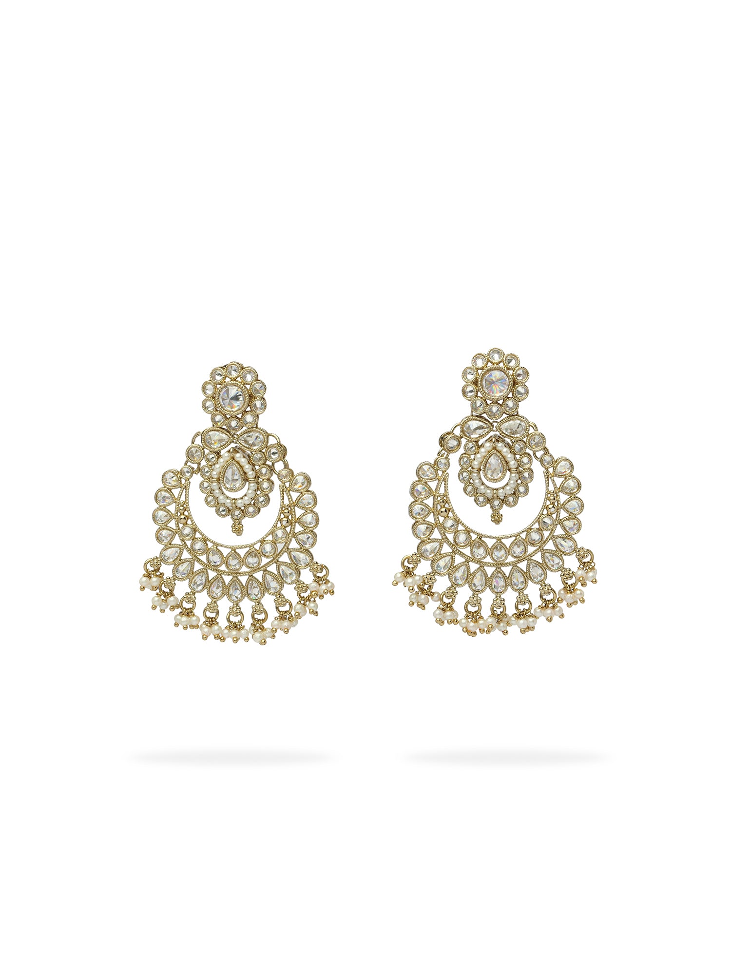 Avira Pearl Necklace Set in White