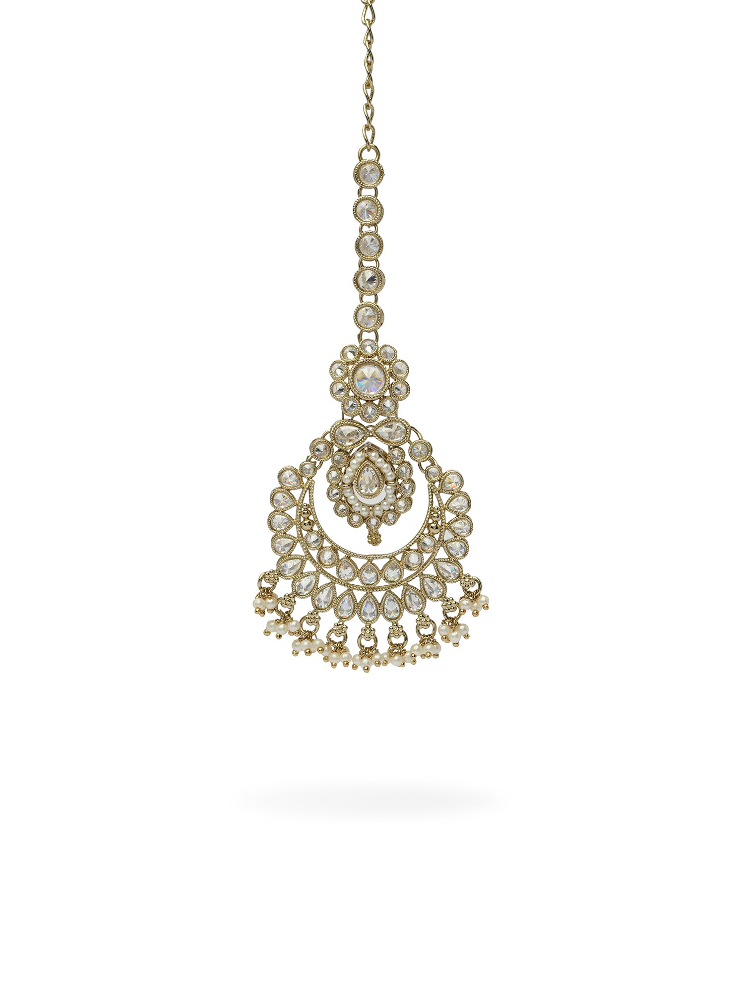 Avira Pearl Necklace Set in White