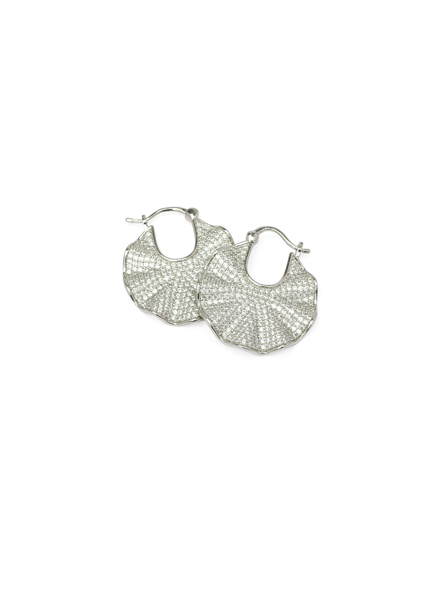 Ayla Cubic Zirconia Earrings in Rhodium